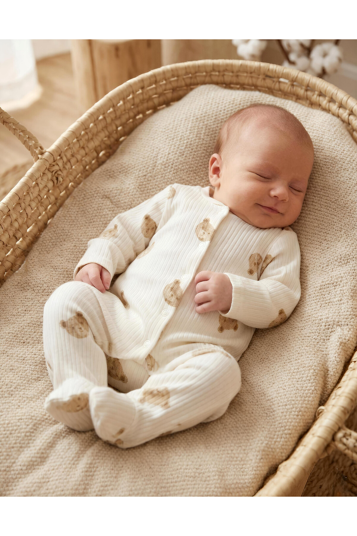 Bear Head Pattern Baby Boy Romper 1 Month 3 Months 6 Months