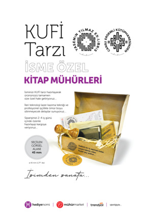 HEDİYENOMİ KUFİ Tarzı İsme Özel Kitap Mühürleri > MühürMarket