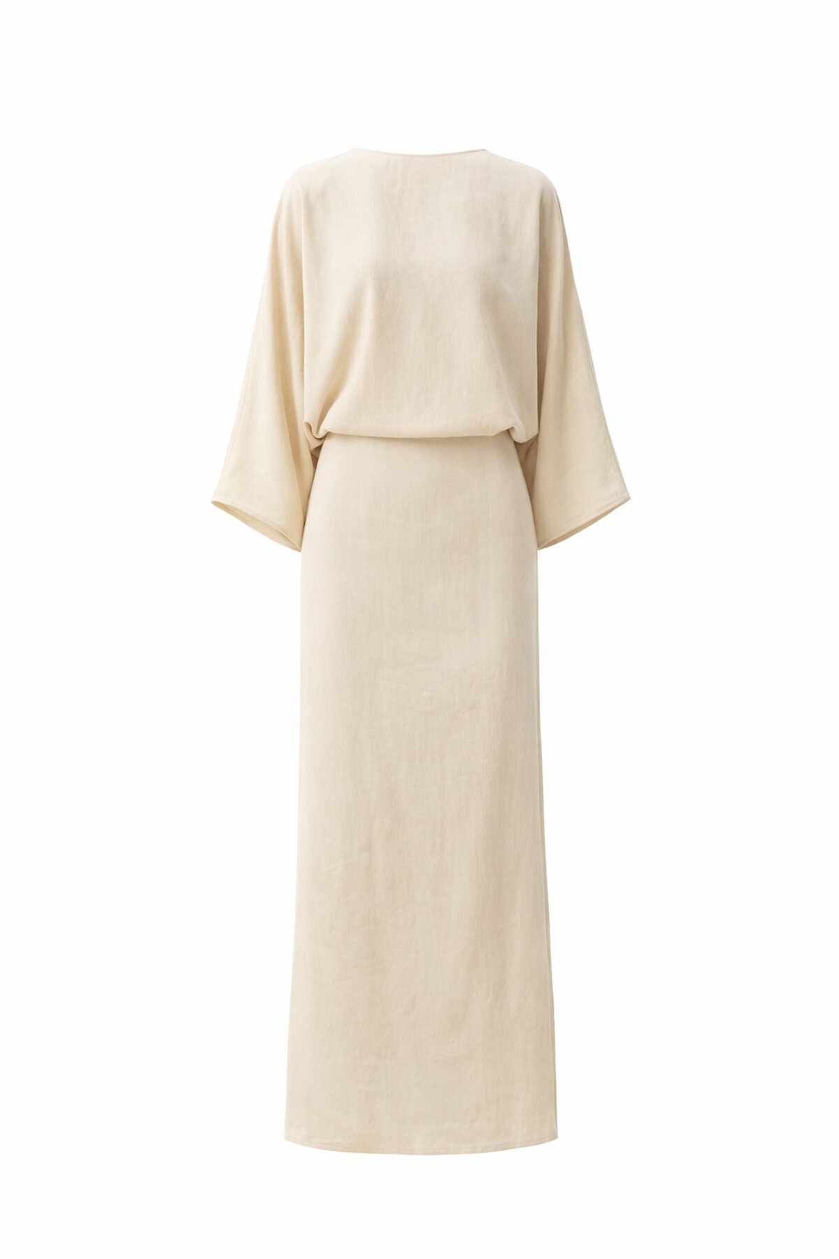 VAGGON  Salaş Kesim Yarasa Kol Uzun Elbise - Görsel 6