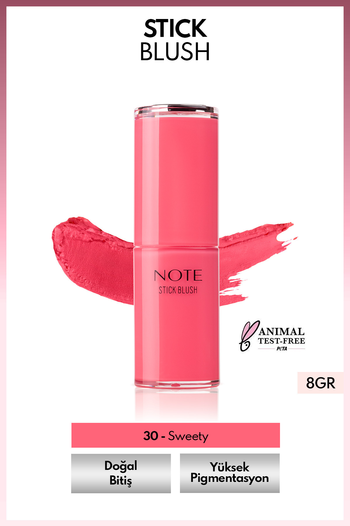 Note Cosmetics Stick Blush Nemlendirici Yumuşak Stick Allık - 30 Sweety - Fiyatı, Yorumları