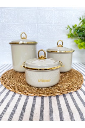 SAVAŞAN Emaye Baharatlık Seti, 3'lü Kavanoz Seti