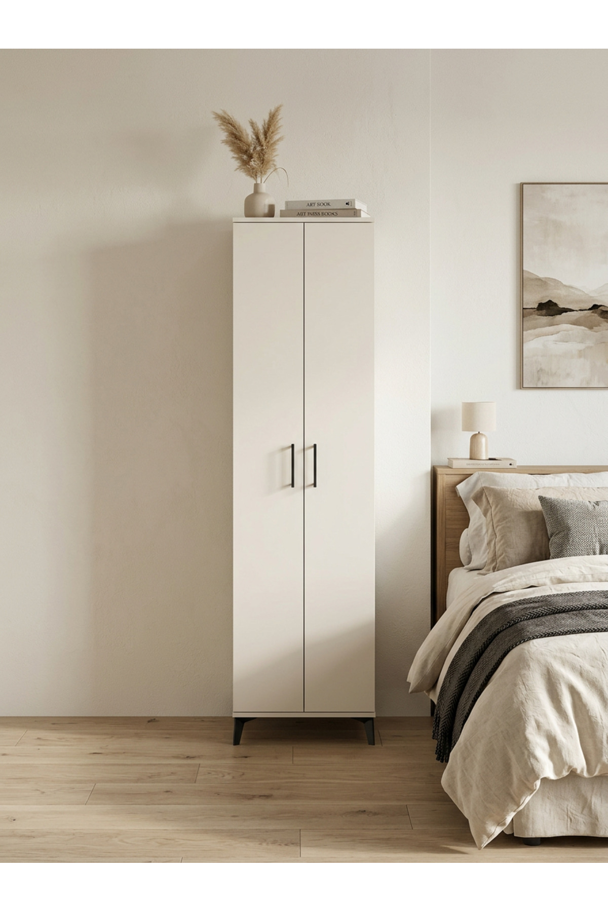 Arges Cabinet 5 Shelves 2 Lids 60x30x221 Moonstone-Moonstone