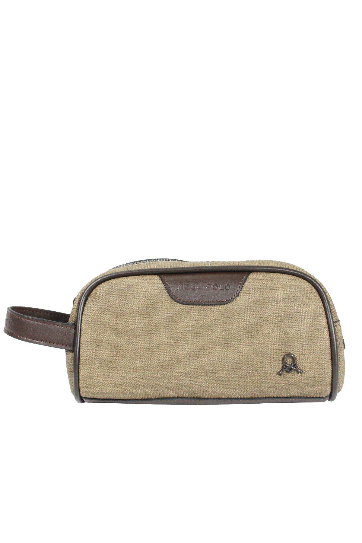 M 433 Kanvas El / Clutch / Makyaj / Tıraş Çantası Camel-Kahverengi