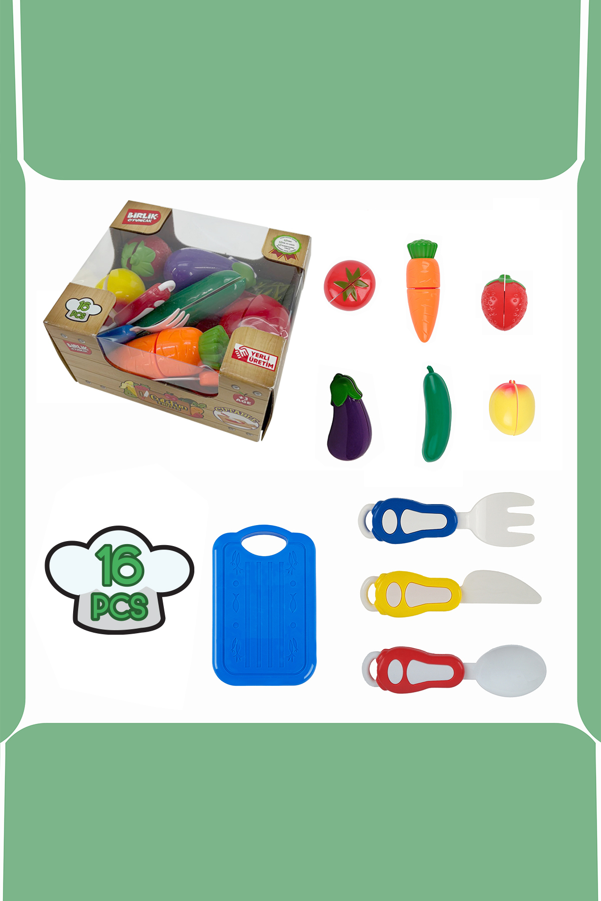Genel Markalar 16 Pcs Kesilebilen Sebze&Meyve fotoğrafı 4 (önizleme)