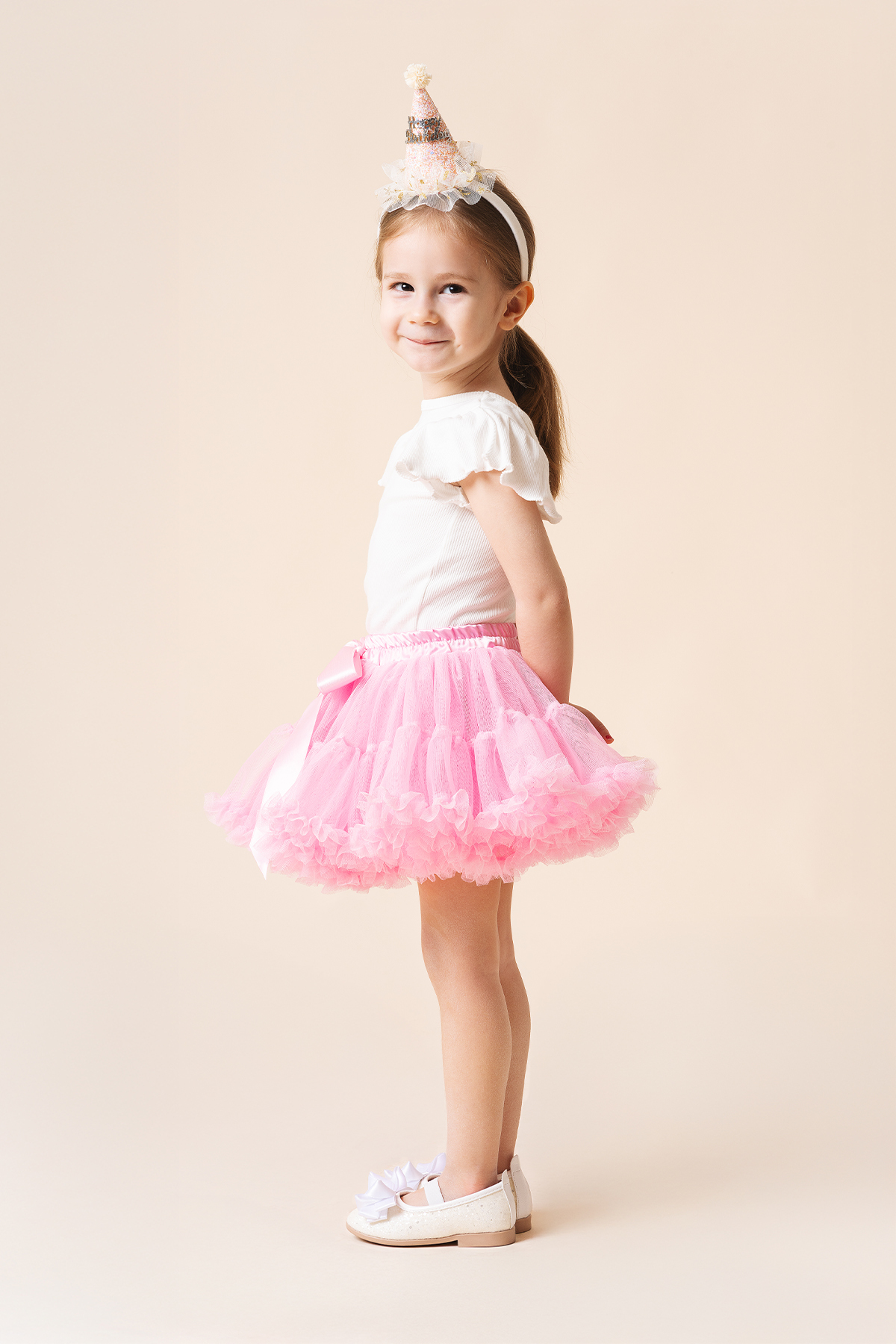 Banamio Rio Fiyonk Detaylı Astarlı Kabarık Karnaval Tütü Etek (ŞEKER PEMBE) fotoğrafı 3 (önizleme)