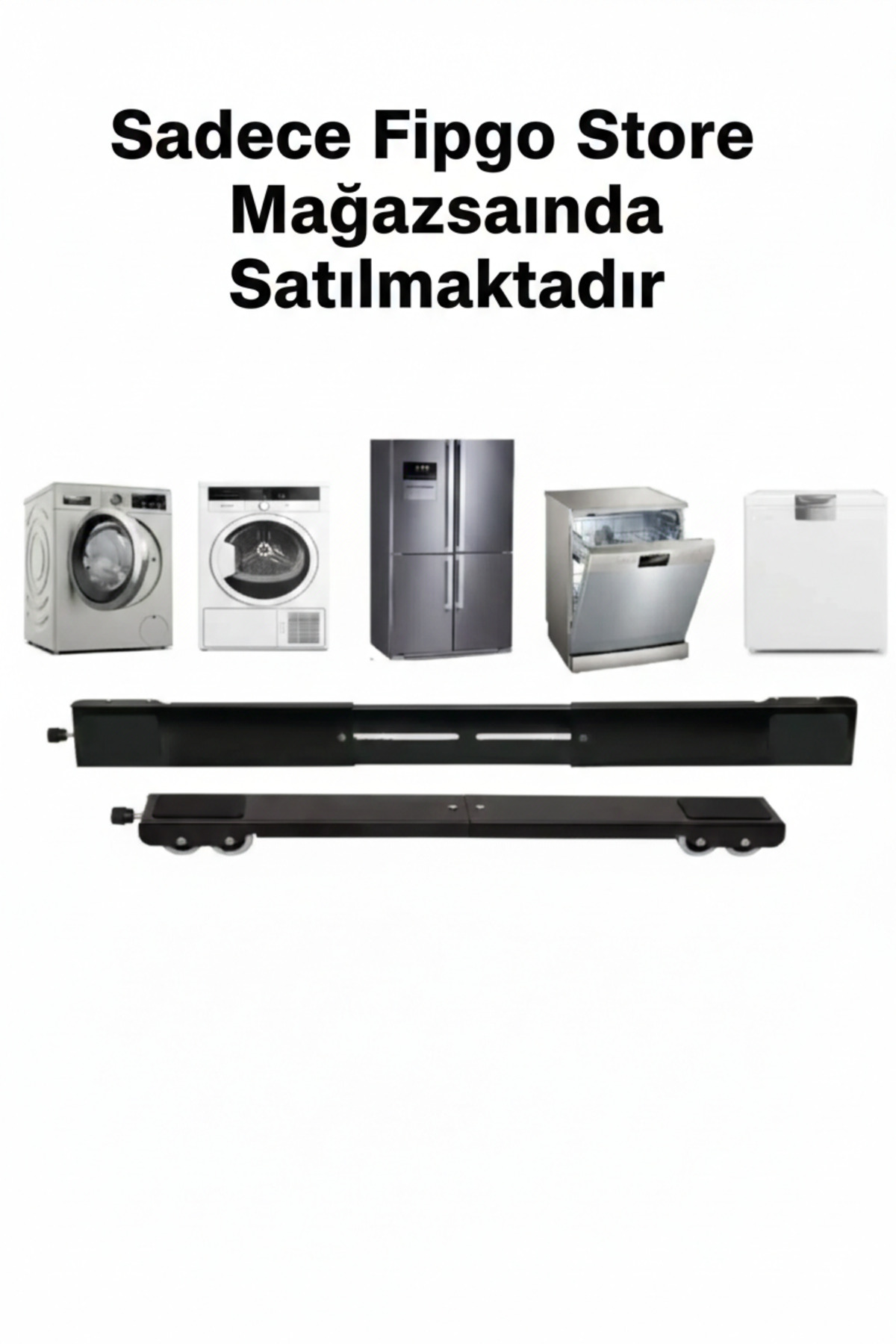 Fipgo Model Bt Tekerlekli Beyaz Eşya Altlığı Çamaşır Makinesi Altlığı Çeksil BTS2021, one size