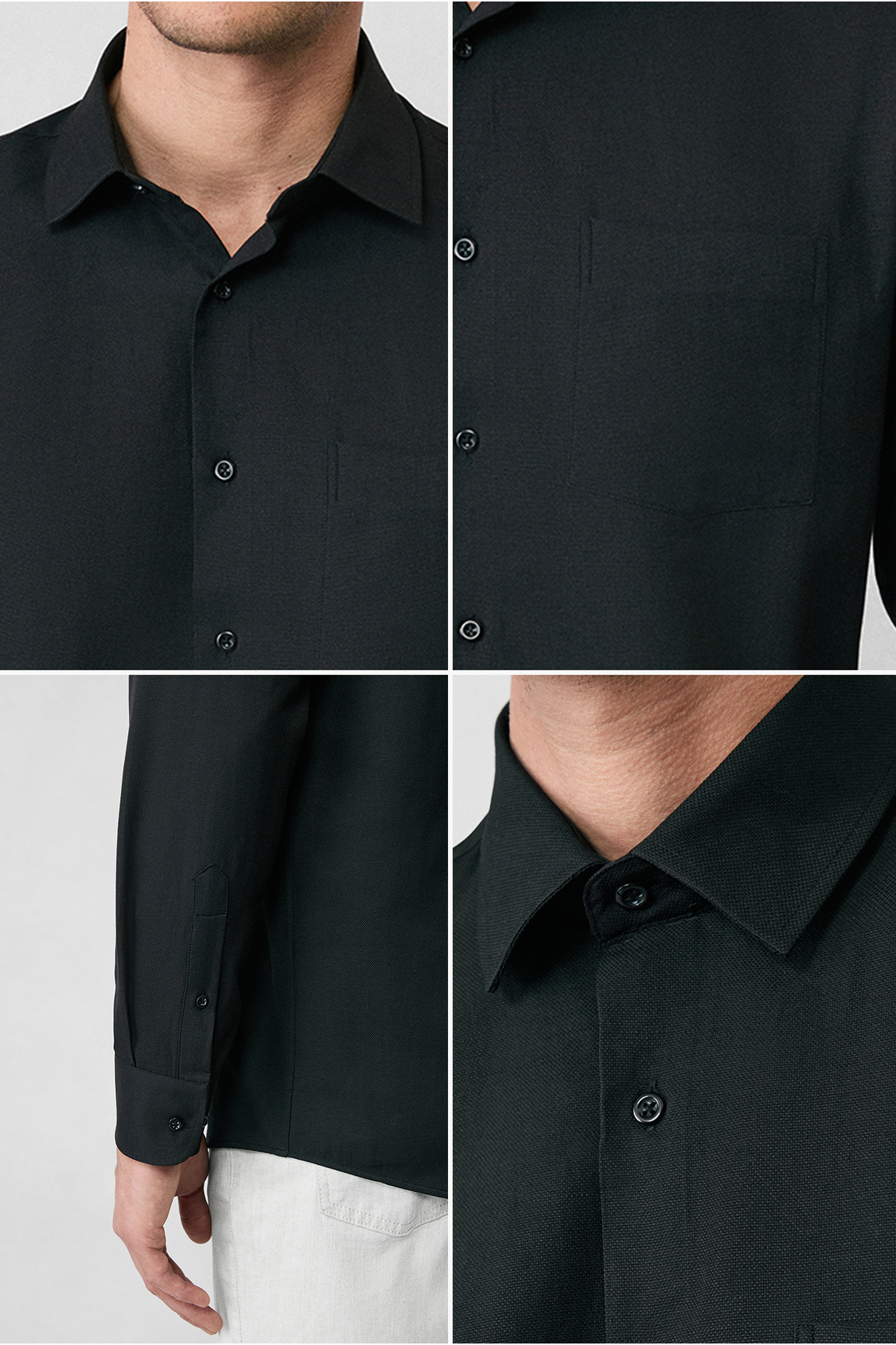 Kiğılı  Uzun Kol Regular Fit Klasik Yaka Pamuklu Kolay Ütülenebilir Cepli Oxford 4 Mevsim Gömlek - Görsel 3