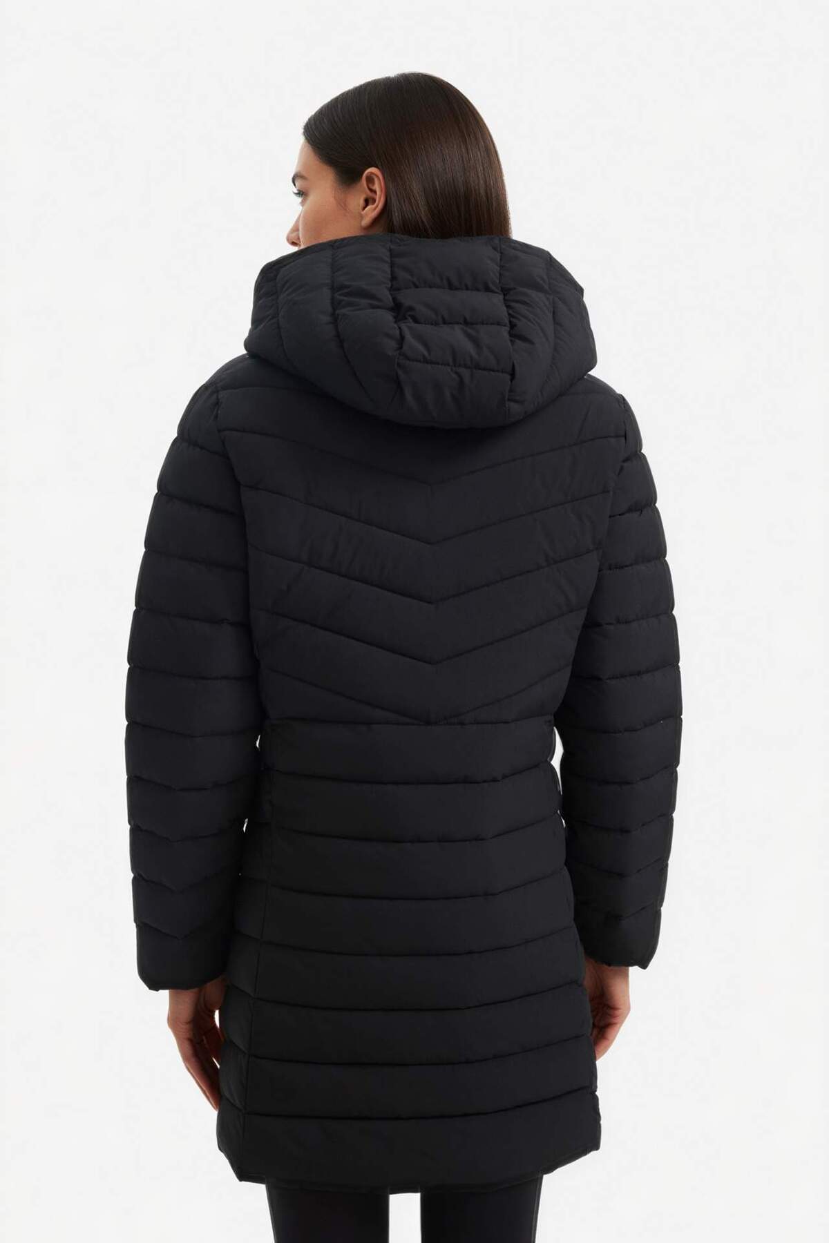 Defacto  Su İtici Regular Fit Kapüşonlu Şişme Parka Mont C6035AX24WN - Görsel 4