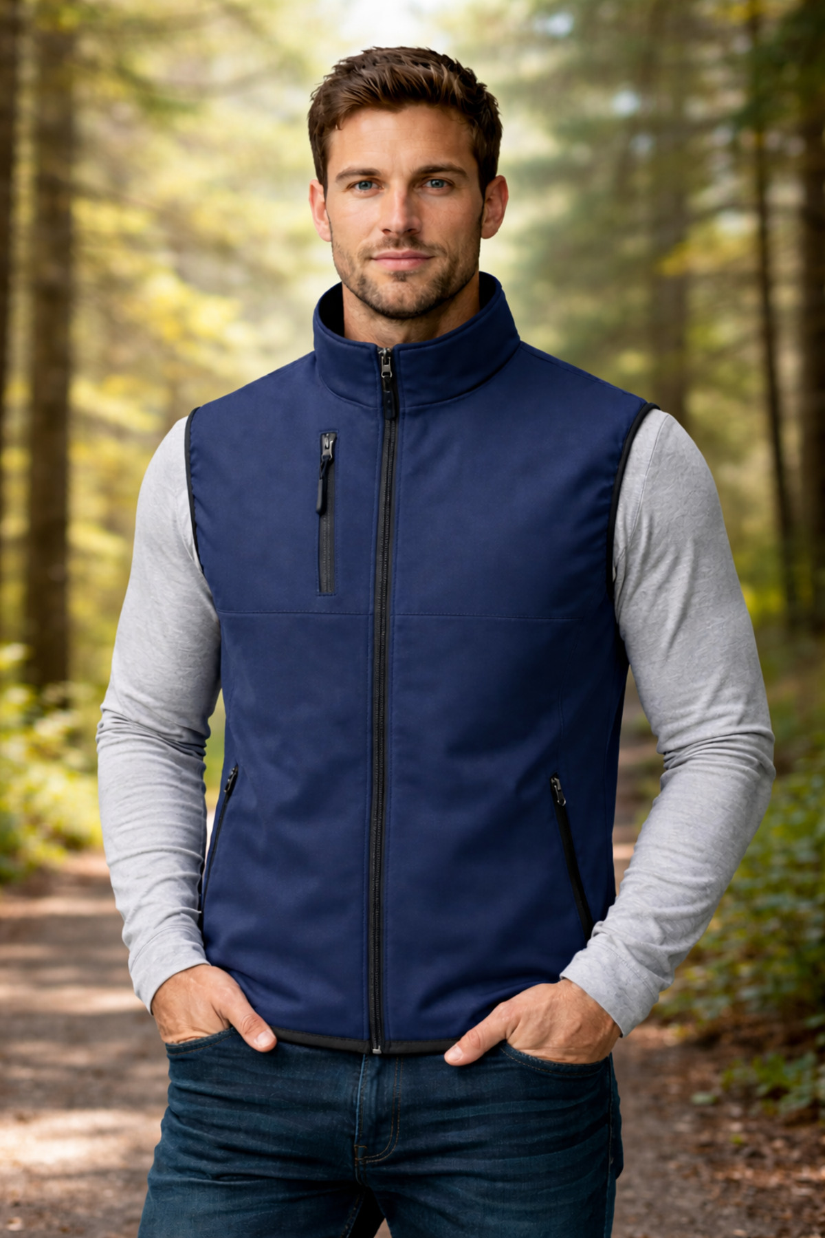 TOKER TEKSTİL Softshell Yelek, Rüzgar ve Su Geçirmez İş Yeleği, Günlük Kullanım görsel 6