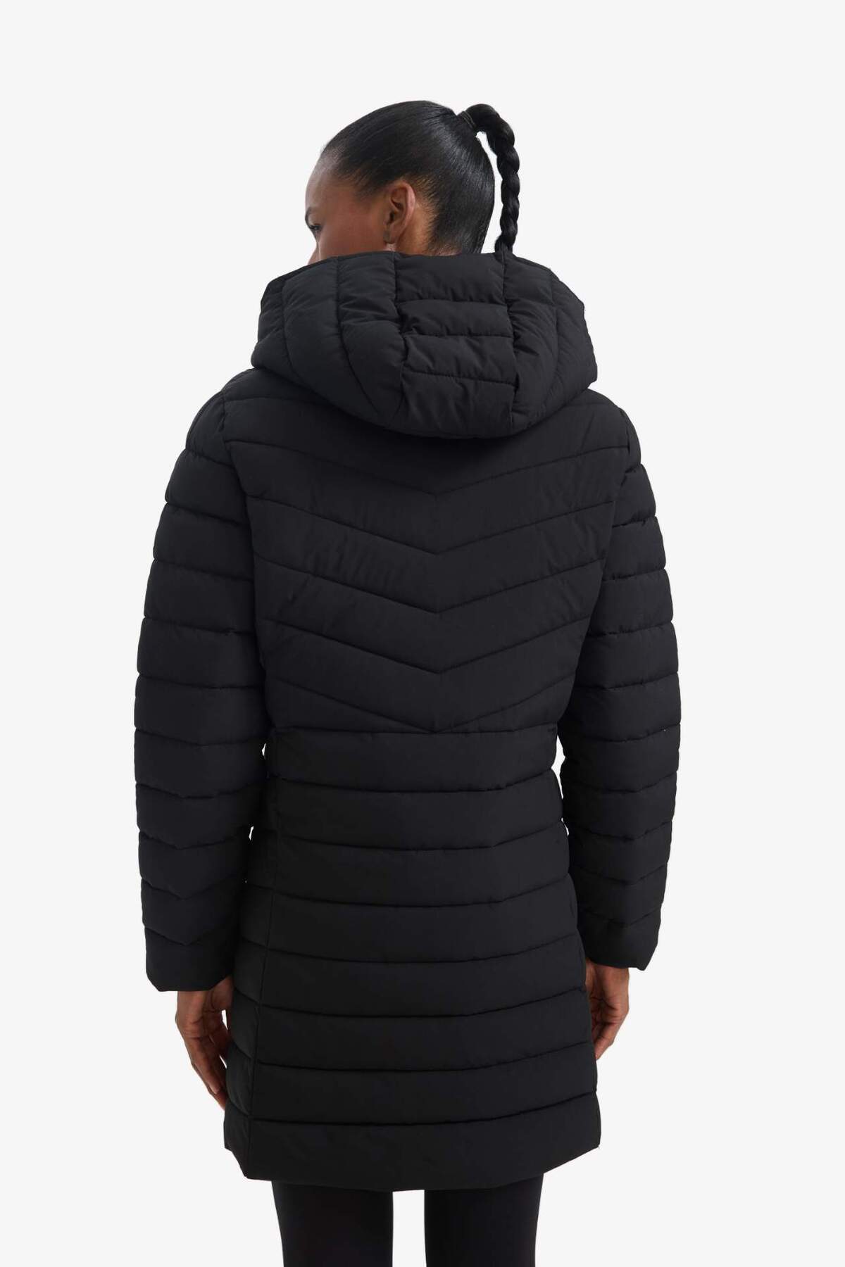 Defacto  Su İtici Regular Fit Kapüşonlu Şişme Parka Mont C6035AX24WN - Görsel 7