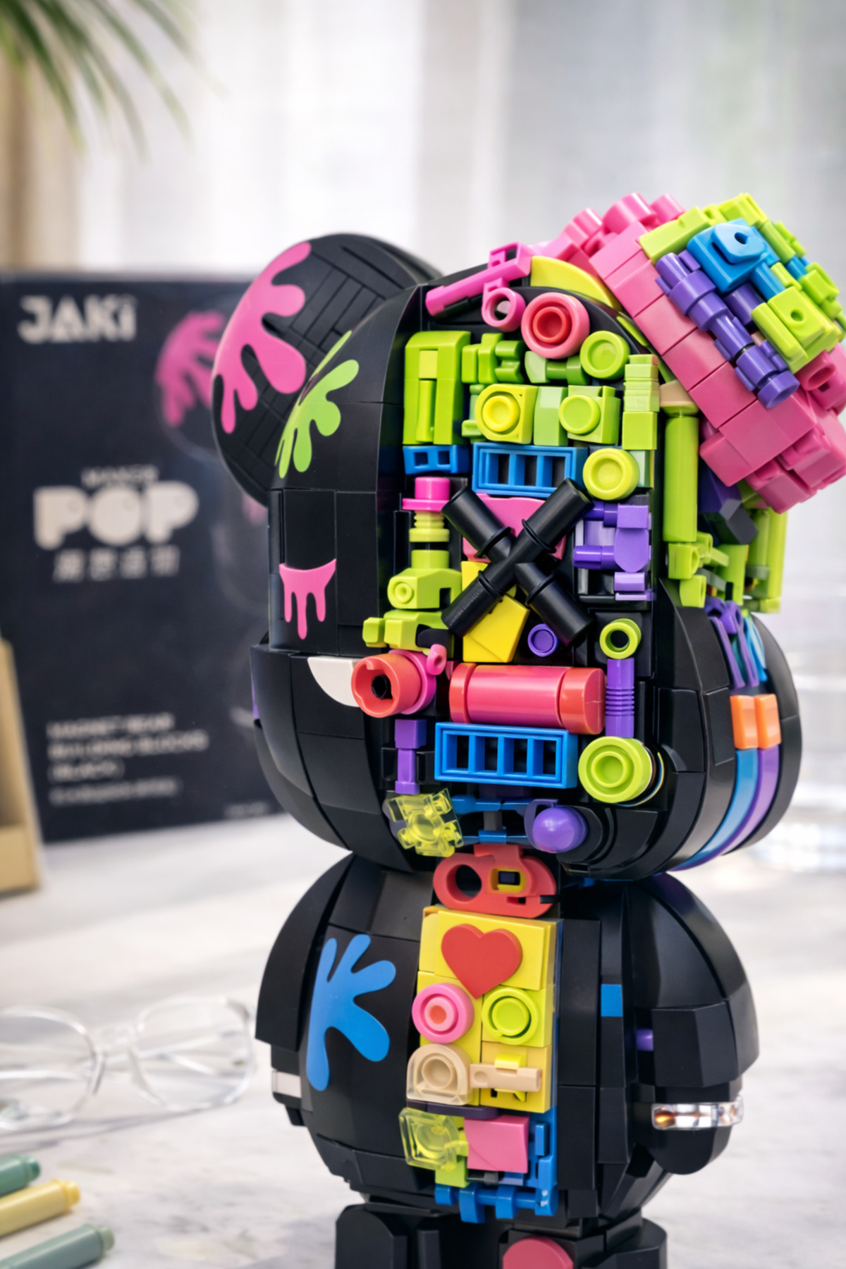 matheon JAKI Maker POP Manyetik Blok Ayıcık Yapım Seti Siyah