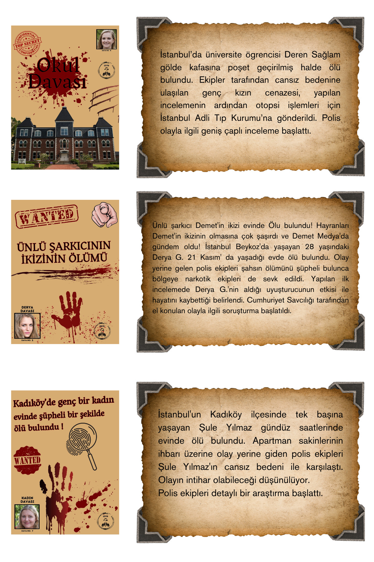 Suçlu Kim Dedektiflik Suç Çözümleme-suçluyu Bulma-dedektif Oyunu-cinayet Çözme-dedektif Oyunu-kutu Oyunu-8'li. fotoğrafı 4 (önizleme)