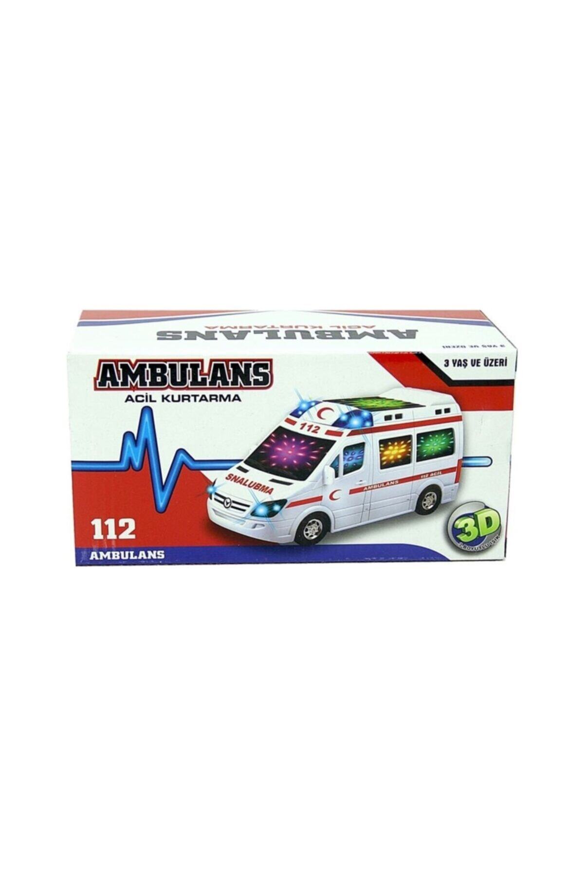Numaca Oyuncak Pilli Sesli 3d Işıklı Ambulans Sirenli 20 cm Oyuncak Ambulans fotoğrafı 2 (önizleme)