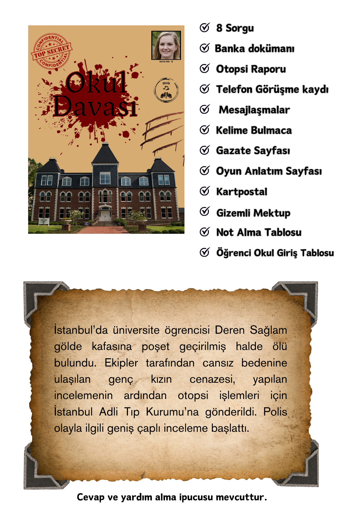 Suçlu Kim Dedektiflik Suç Çözümleme-suçluyu Bulma-dedektif Oyunu-cinayet Çözme-dedektif Oyunu-kutu Oyunu fotoğrafı 4 (önizleme)