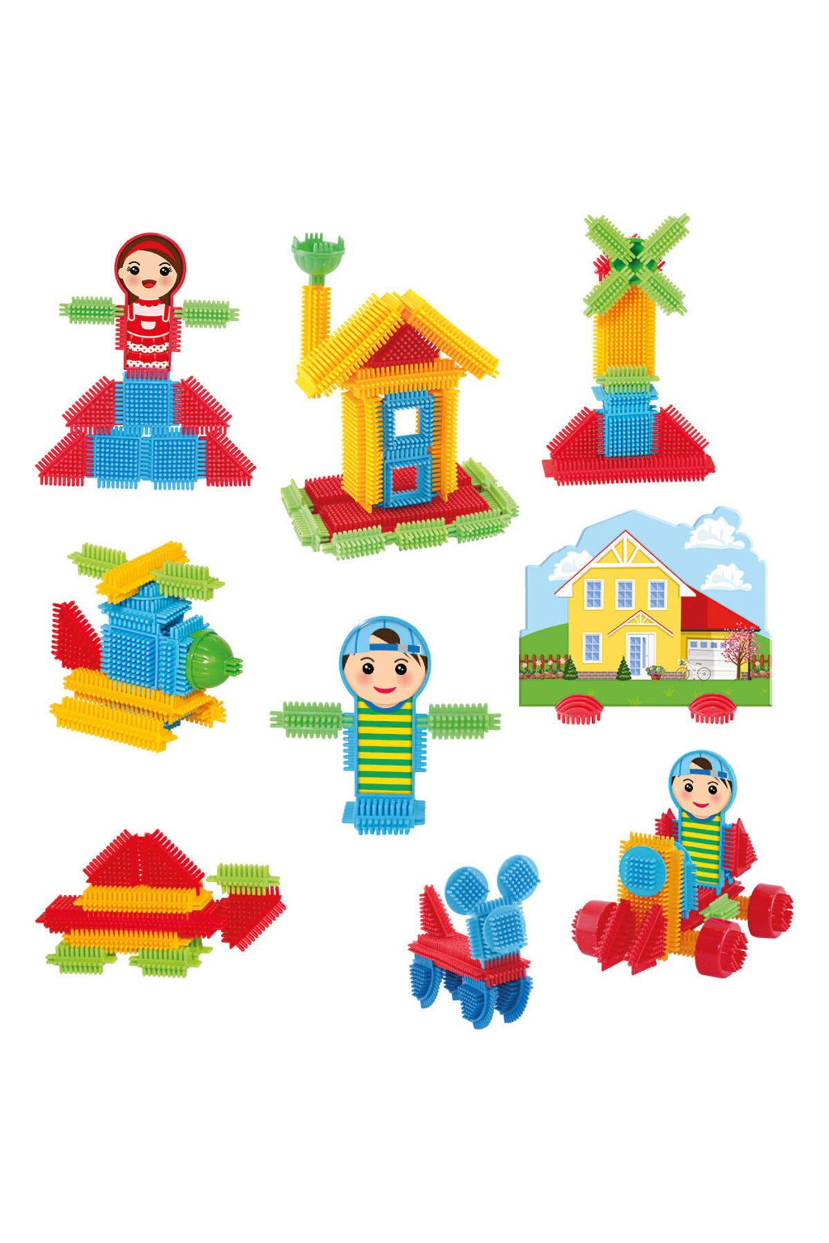 a v d a 75 Parça Kaktüs Blok Seti Renkli Kaktüs Bloklar Yapı Oyuncağı fotoğrafı 3 (önizleme)