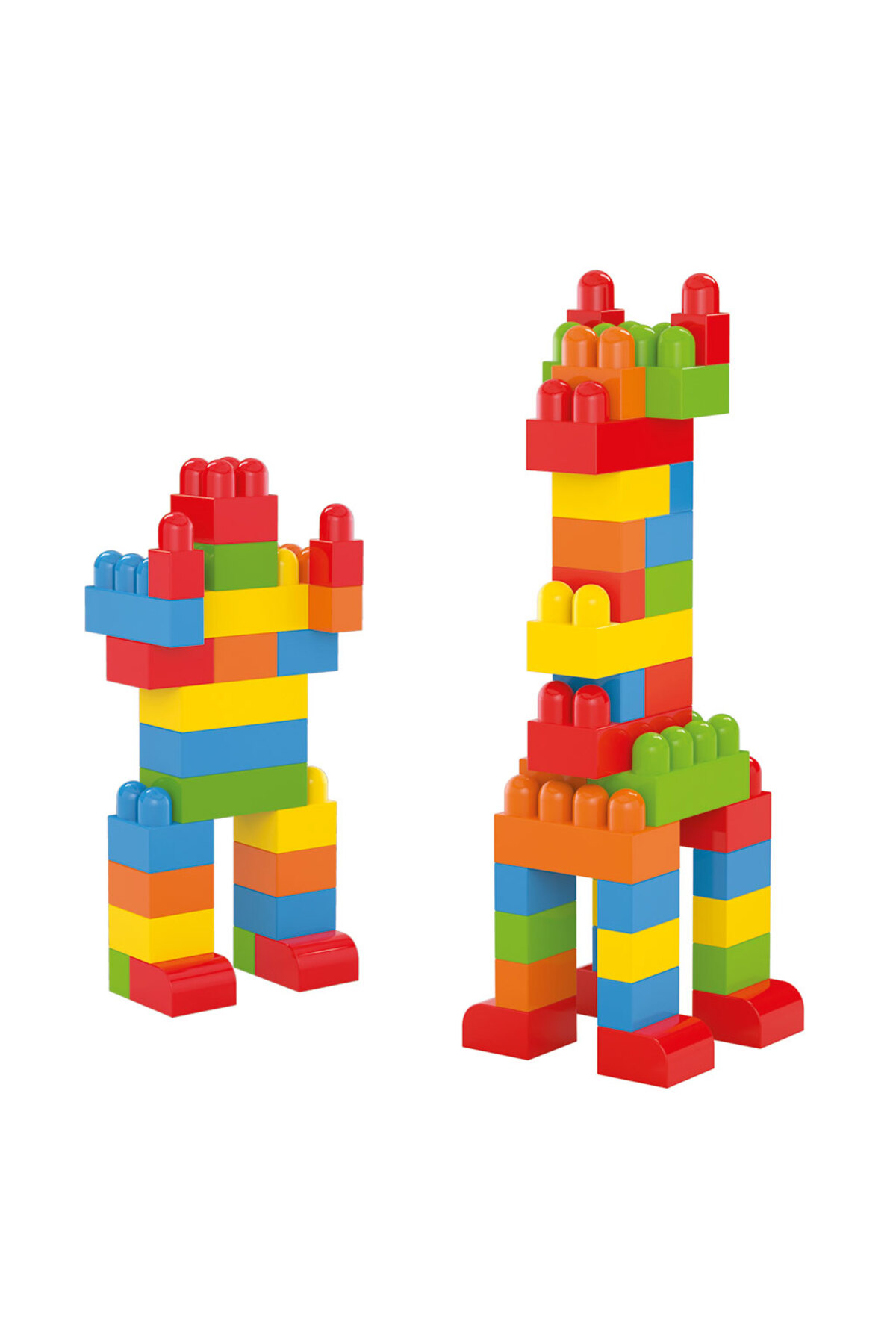 a v d a 125 Parça Çantalı Büyük Akıllı Blok Seti Eğitici Renkli Bloklar Yapı Oyuncağı fotoğrafı 3 (önizleme)