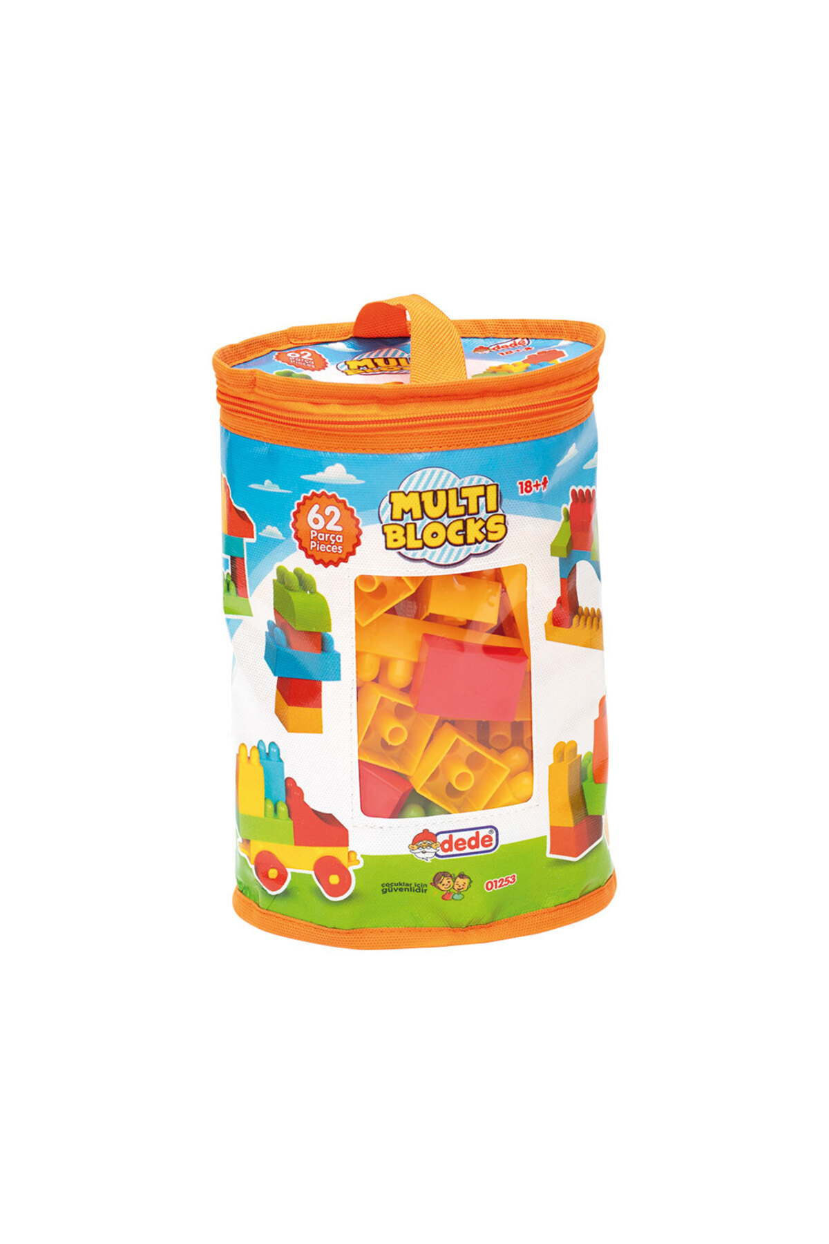 a v d a 62 Parça Çantalı Multi Blok Seti Renkli Büyük Yapı Bloklar fotoğrafı 2 (önizleme)