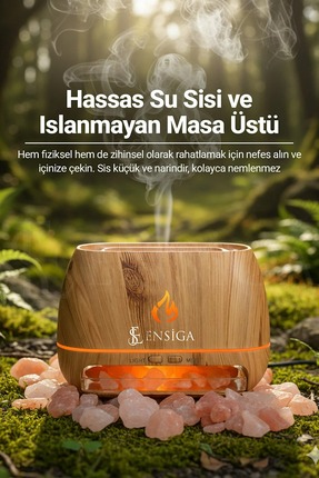 EN SİGA Hava Nemlendirici Tuz Lambalı Tuz Hediyeli Humidifier 200 ml Salt Lam...