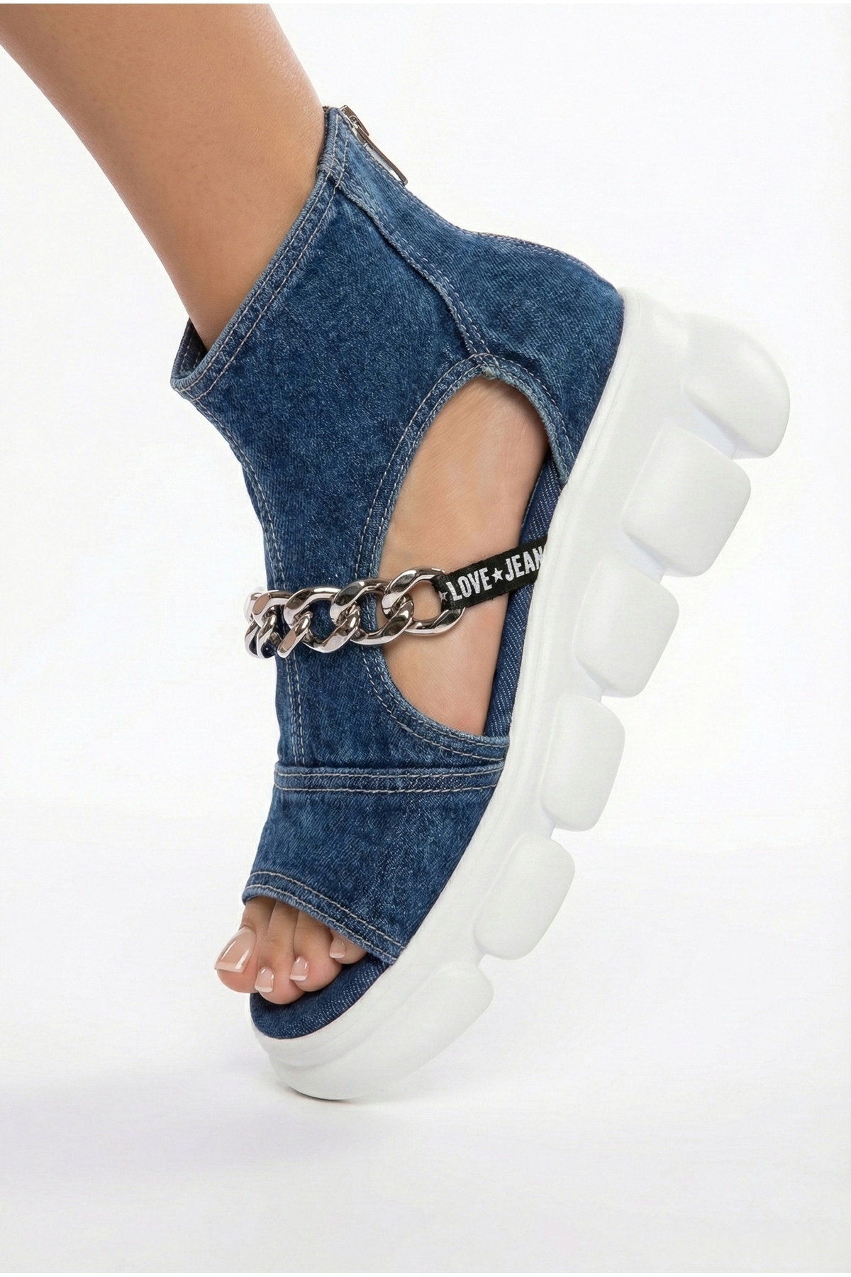 pangolix  Kadın Kot Sandalet - Görsel 2