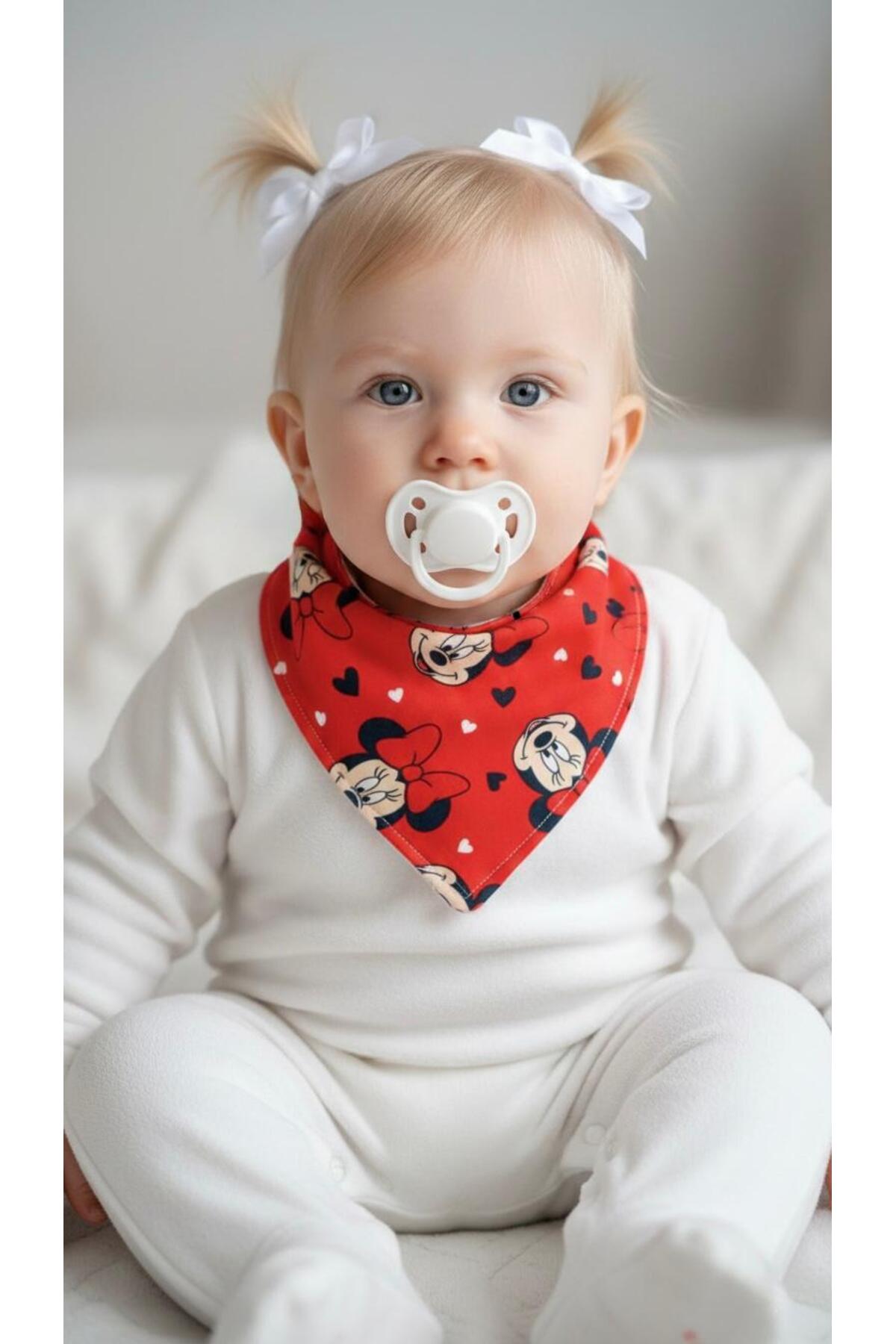 Lumos Trade Kız Bebek Organik Kumaş Çift Katlı Renkli Ve Desenli Fular Mama Önlüğü Salya Önlüğü 10 Adet fotoğrafı 2 (önizleme)