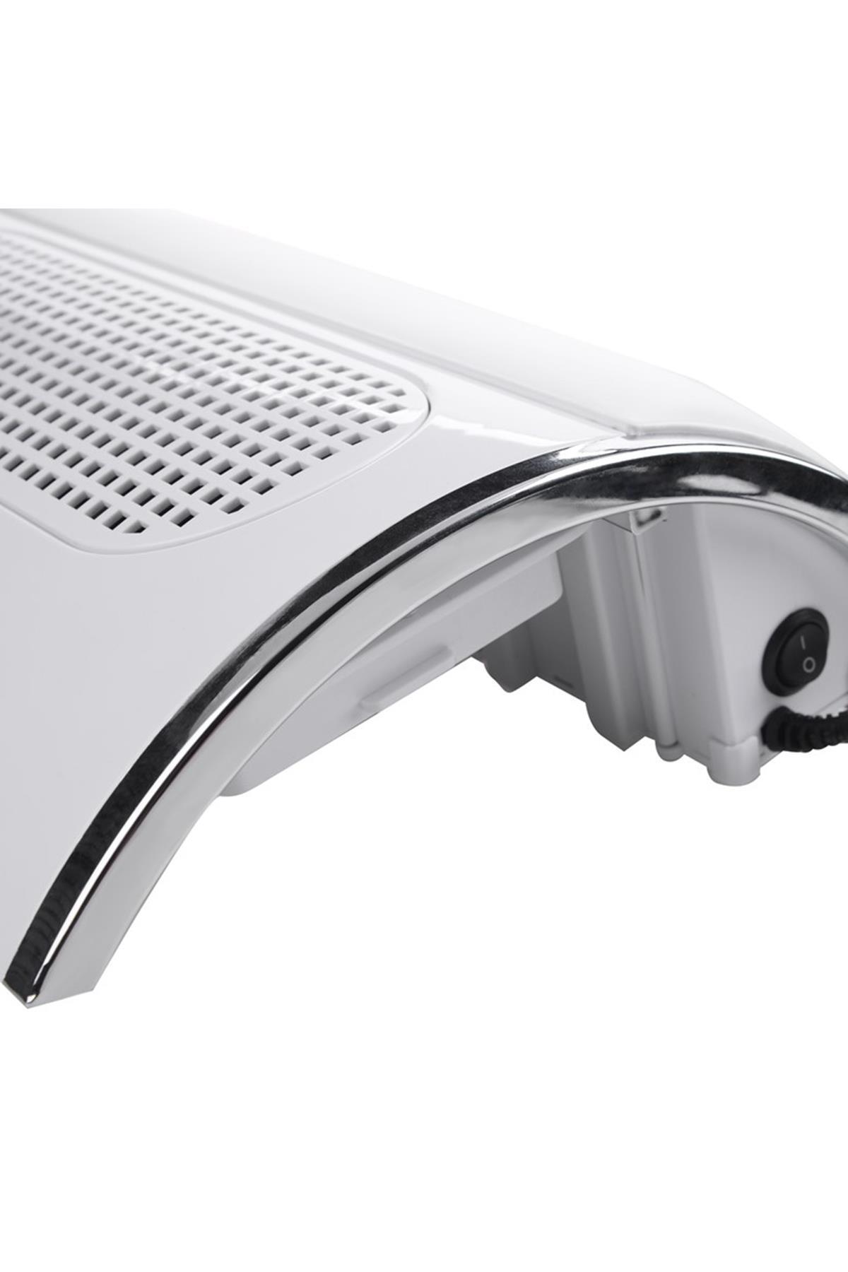 DS-100 3 Fanlı Protez Tırnak Toz Toplayıcısı 40W — سفید MZR-7104381481274 — تصویر 6 از 7
