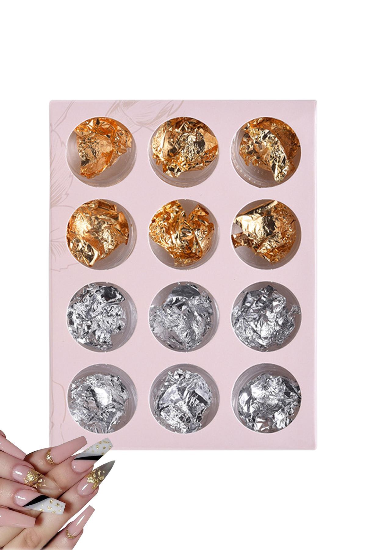 Tırnak Süsü Kırık Folyo Parça Folyo Sticker — نقره‌ای 8683089000592 — تصویر 2 از 2