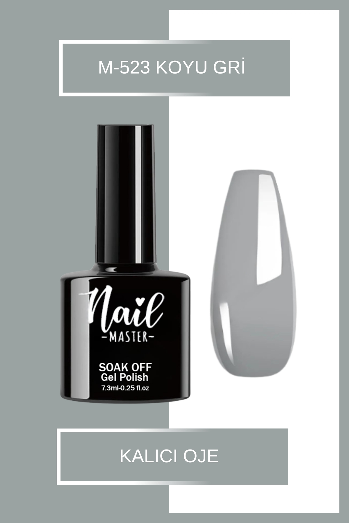 Nail Master M523 Kalıcı Oje 7,3ml Koyu Gri - Fiyatı, Yorumları