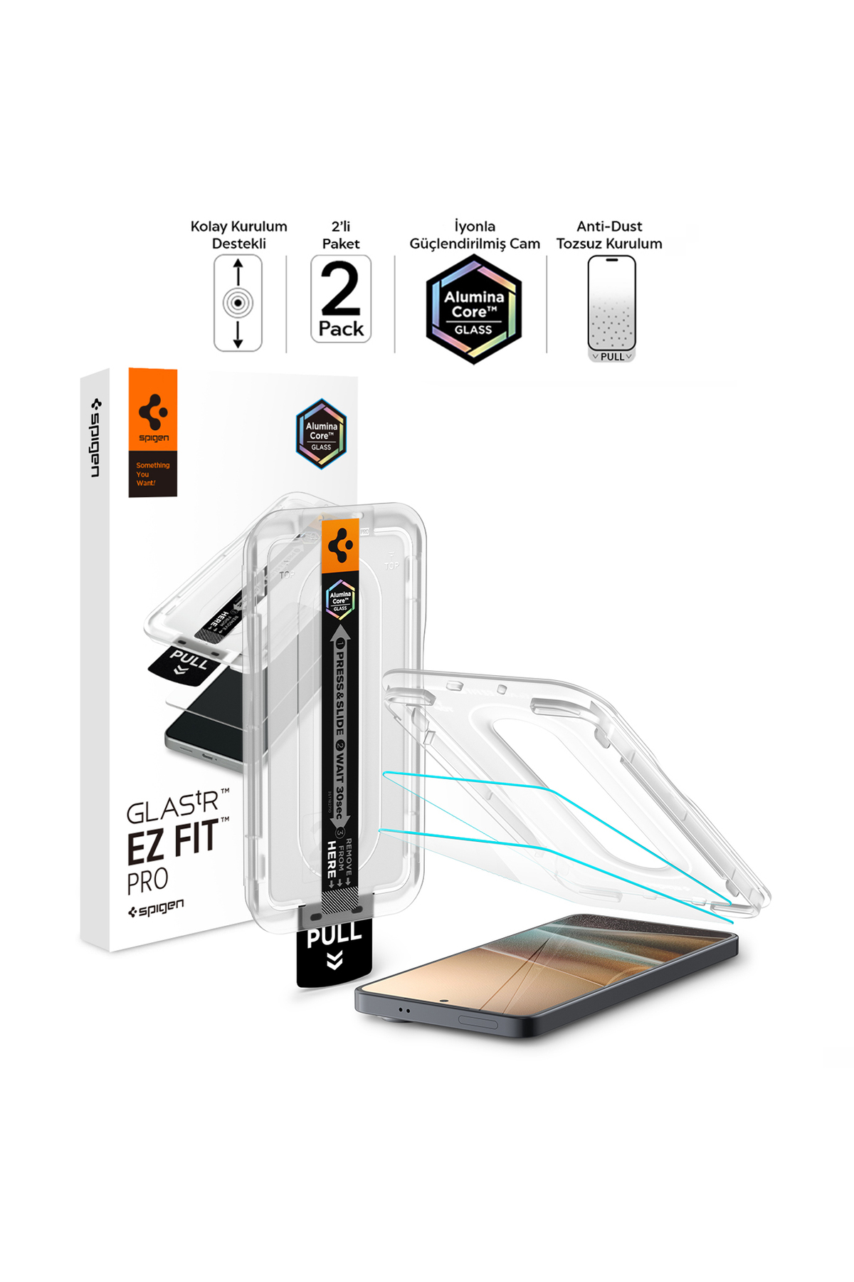 Screen Protector Compatible with Samsung Galaxy S26 Easy Installation GLAS.tR EZ Fit Pro (2 Pcs) - AGL11091
