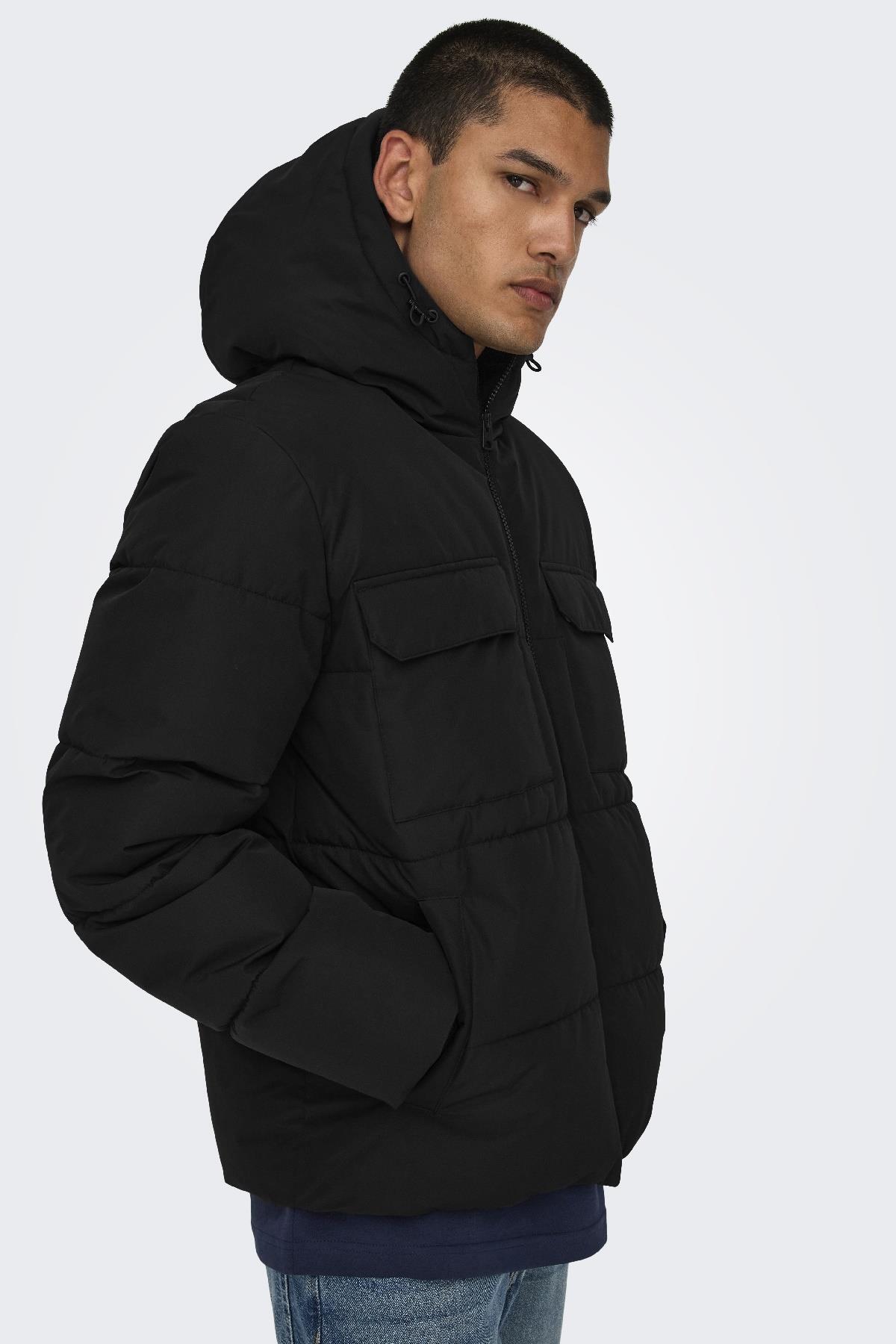 کاپشن مردانه هودی | آنلی اند سانز Only & Sons TYC8E2129EAB09F403 BG - تصویر 6