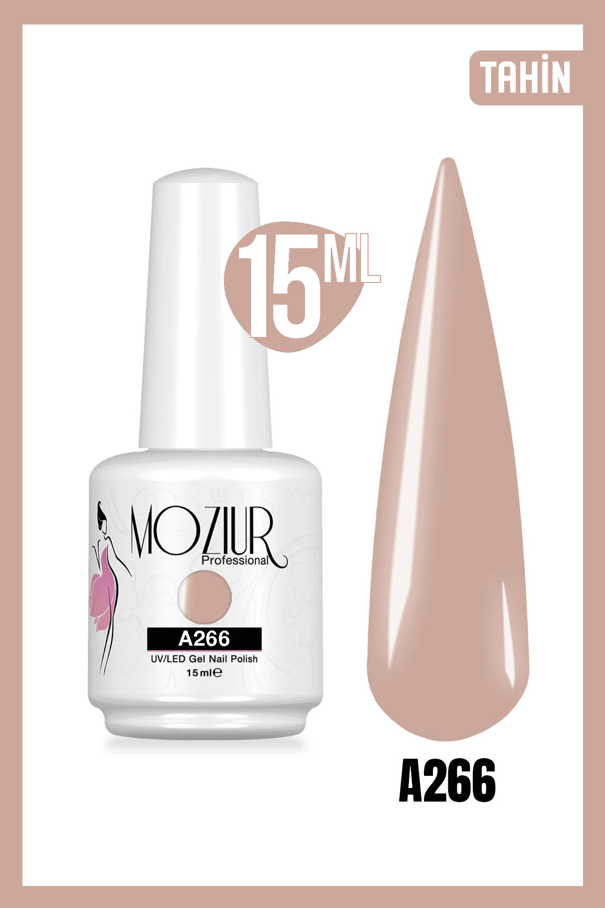 Kalıcı Oje UV Led A266 (NUDE SERİSİ) 15ml — بژ 8683089009045