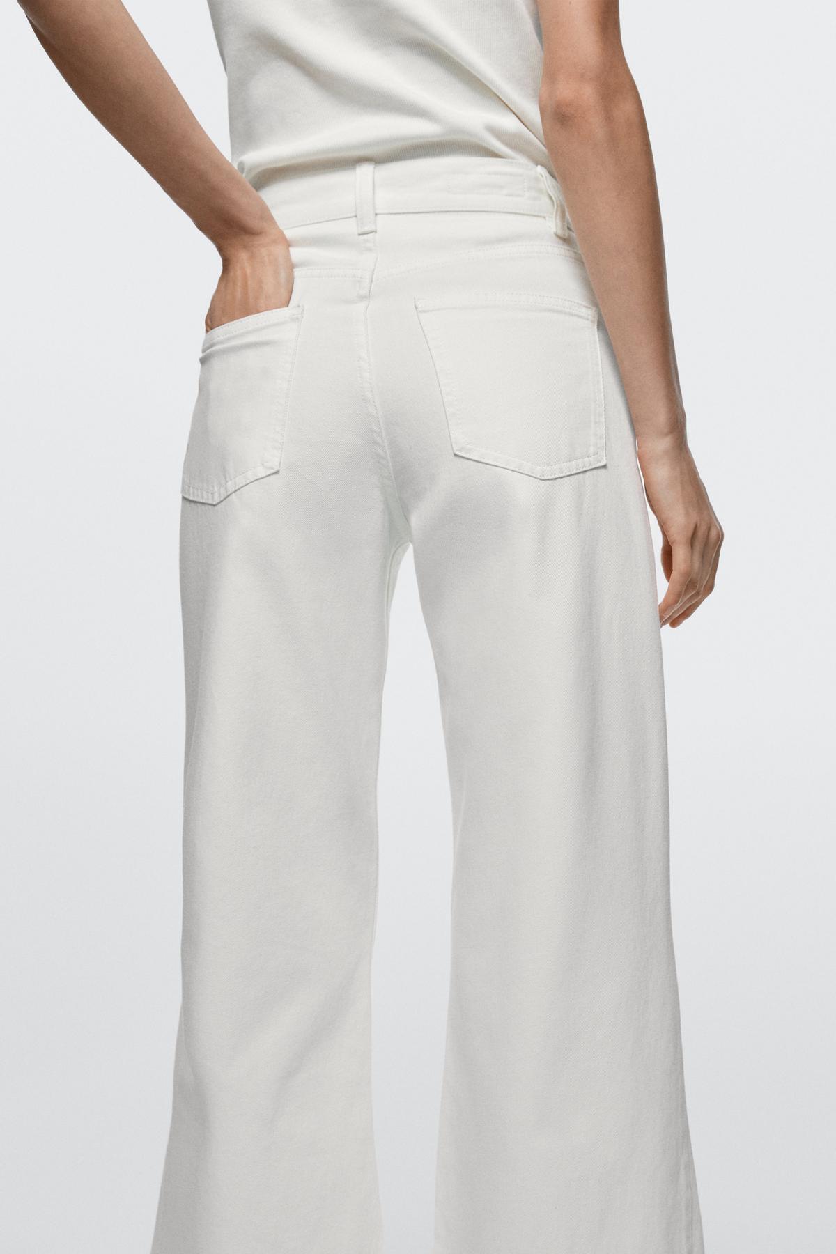 Massimo Dutti  İspanyol paça yüksek bel jean - Görsel 4