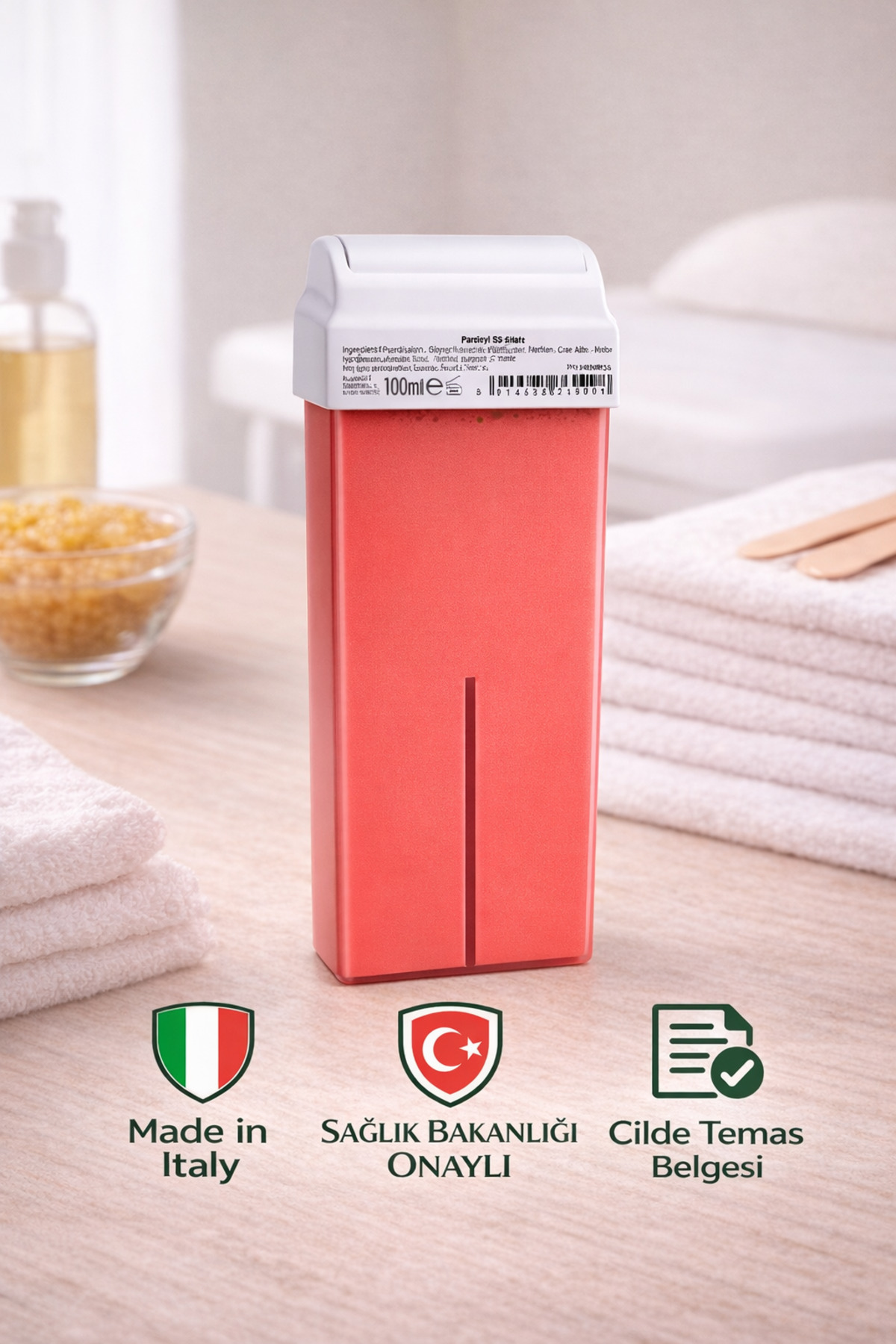 Depilissima Titanyum Pembe Pudralı Büyük Başlıklı Kartuş Sir Ağda 100 ml — نارنجی 8019622680240 — تصویر 2 از 3