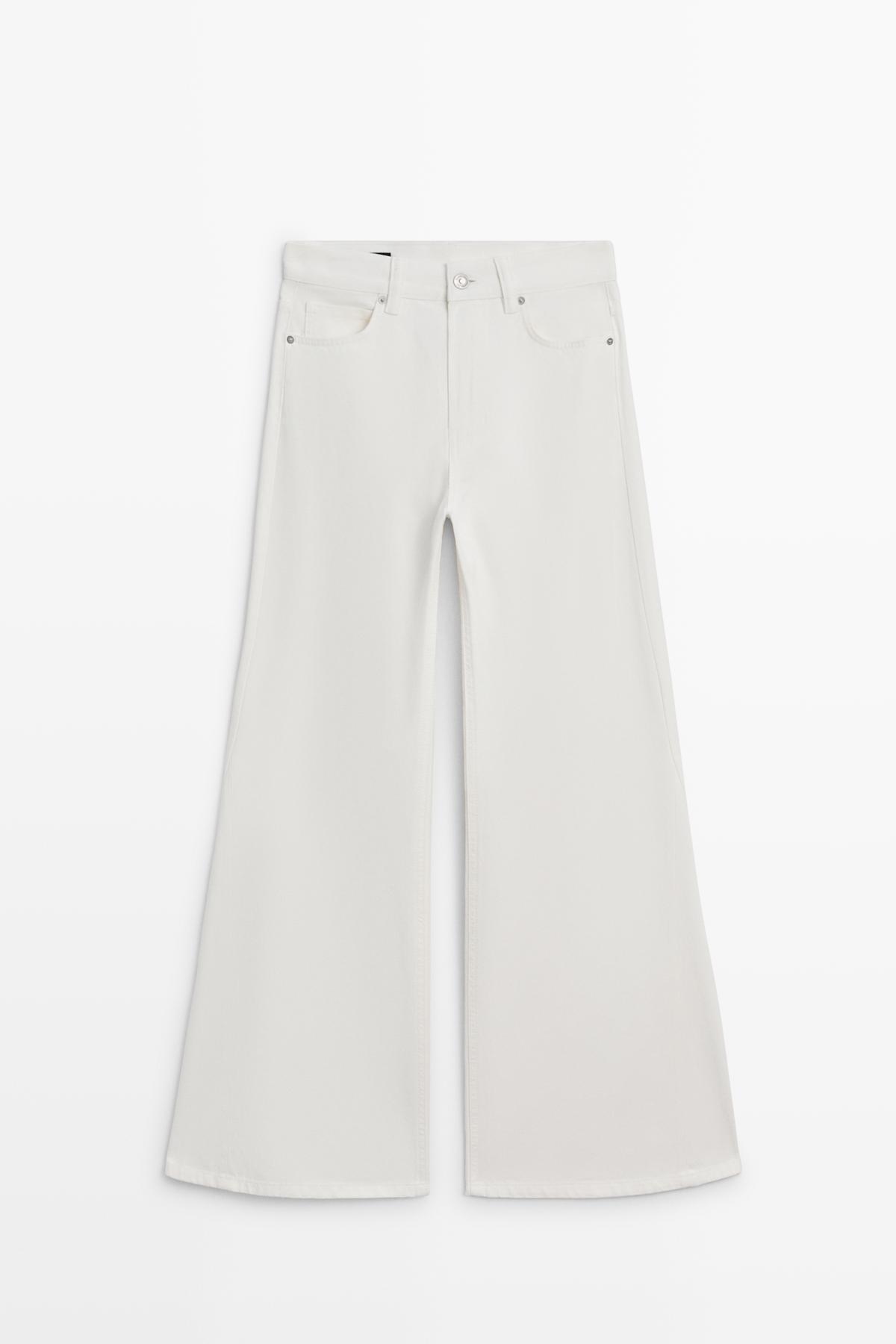 Massimo Dutti  İspanyol paça yüksek bel jean - Görsel 5