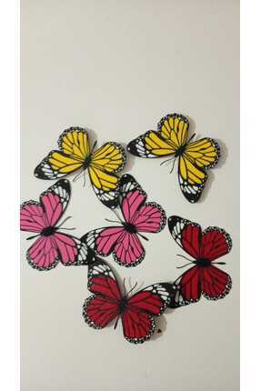 GreenWay3D Dekoratif Kelebek Magnet Tekli 1 Adet Karışık Renk