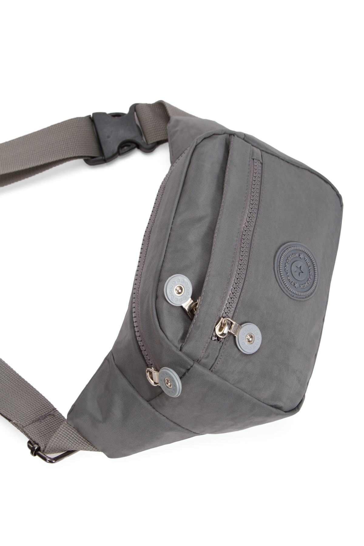 LOOP DESIGN  Siyah Unisex Krinkıl Kumaş Bel Ve Çapraz Omuz Çantası & Freebag