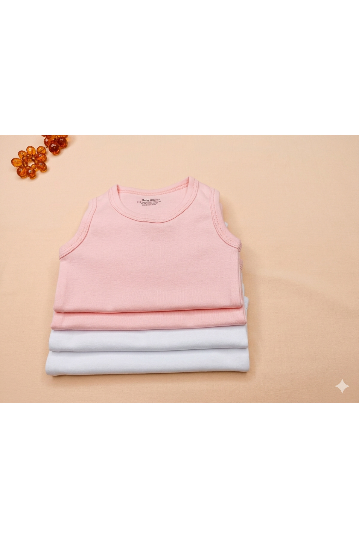 Baby Nife % 100 pamuklu 4 ' lü çıtçıtlı bebek body zıbın/organik bebek atlet fotoğrafı 3 (önizleme)