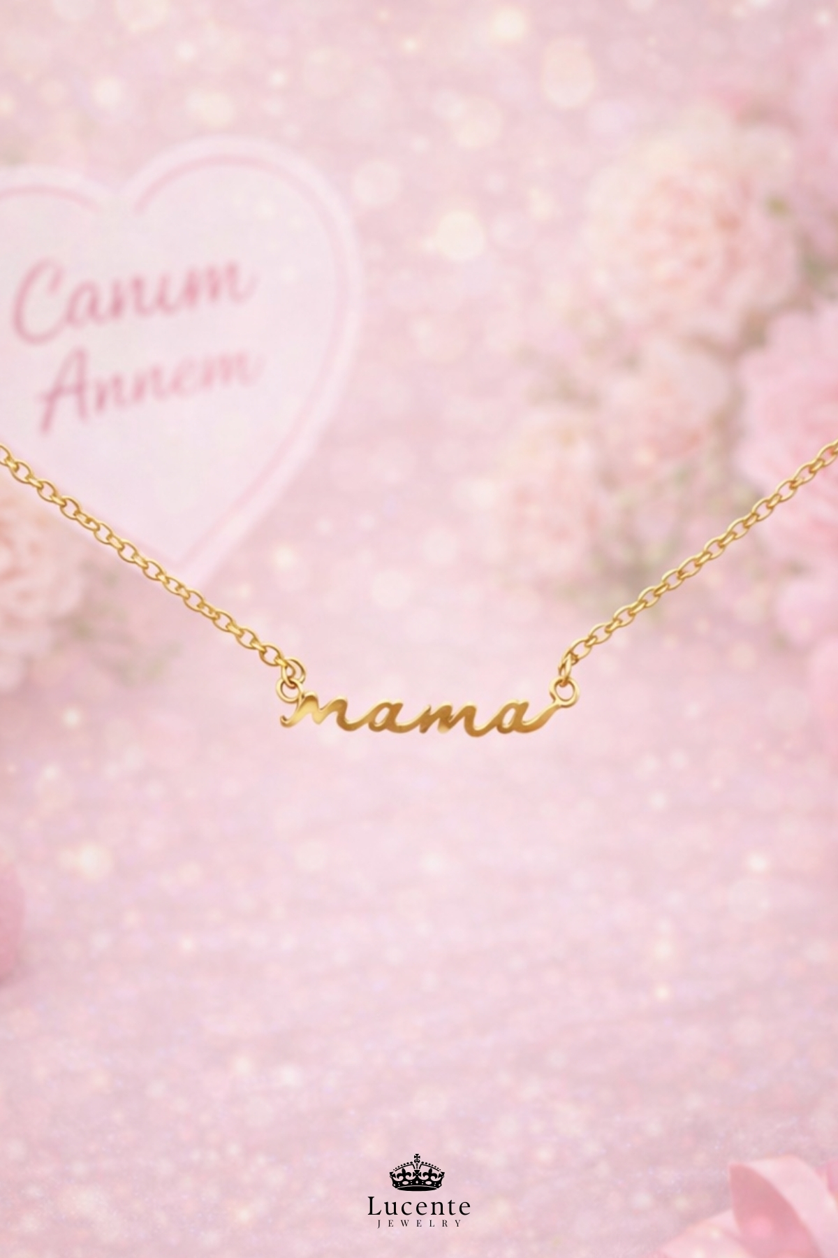 Lucente Jewellery Işıklı Hediye Kutulu 925 Ayar Luxury Serisi Mama / Anne Yazılı Özel Model Gümüş Anneler Günü Hediyesi İçin 45 Cm Zincirli Anneye Hediye Anneler İçin Özel Tasarım Küpe Hediyeli Şık ve Zarif Kolye görsel 3