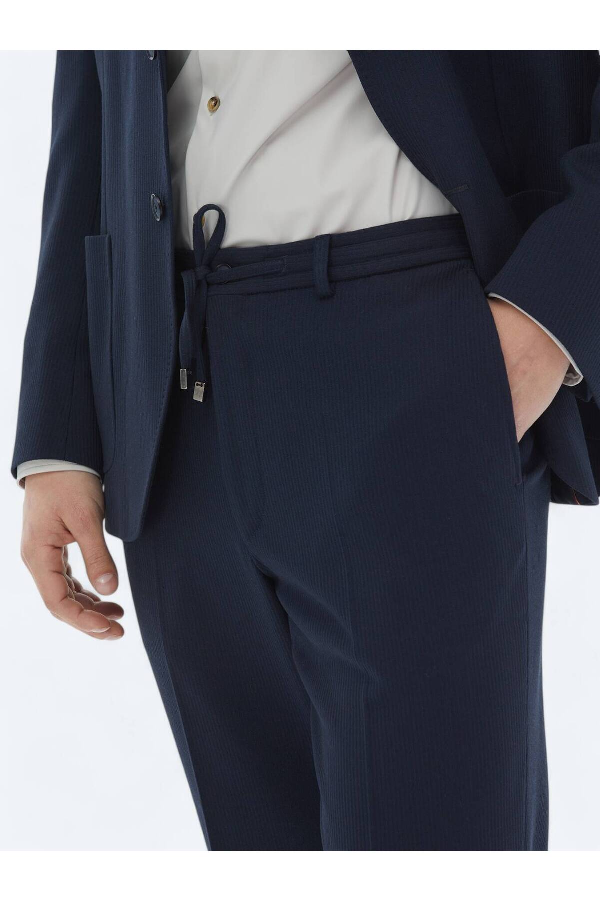 Lacivert Desenli Modern Fit Takım Elbise — سرمه‌ای 10151223-200 — تصویر 7 از 8