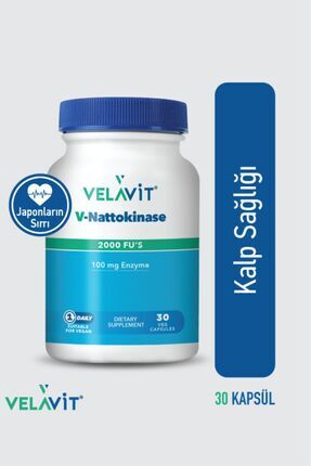 Velavit V-Nattokinase - Nattokinaz içeren Takviye Edici Gıda - 30 Kapsül