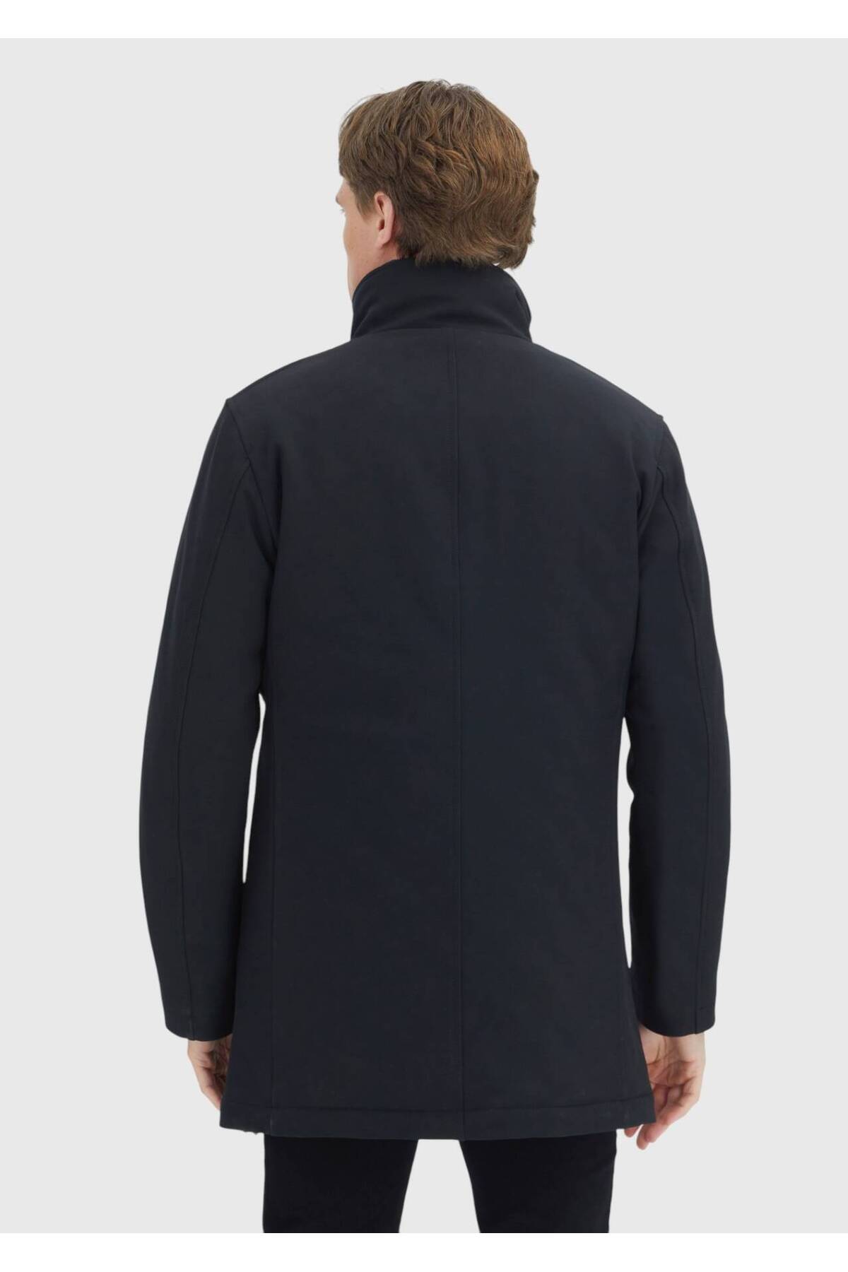 Ramsey  Siyah Dik Yaka Casual Dokuma Kaban - Görsel 6