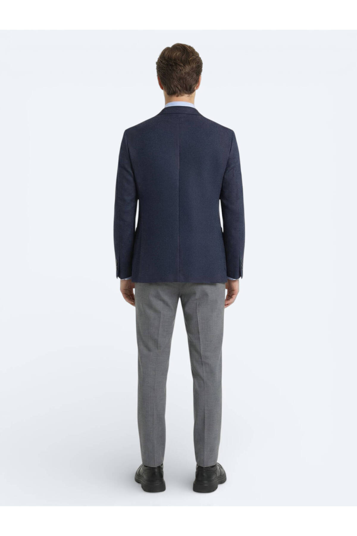 Kip  Renkli Mikro Modern Fit Yün Karışımlı Ceket - Görsel 4