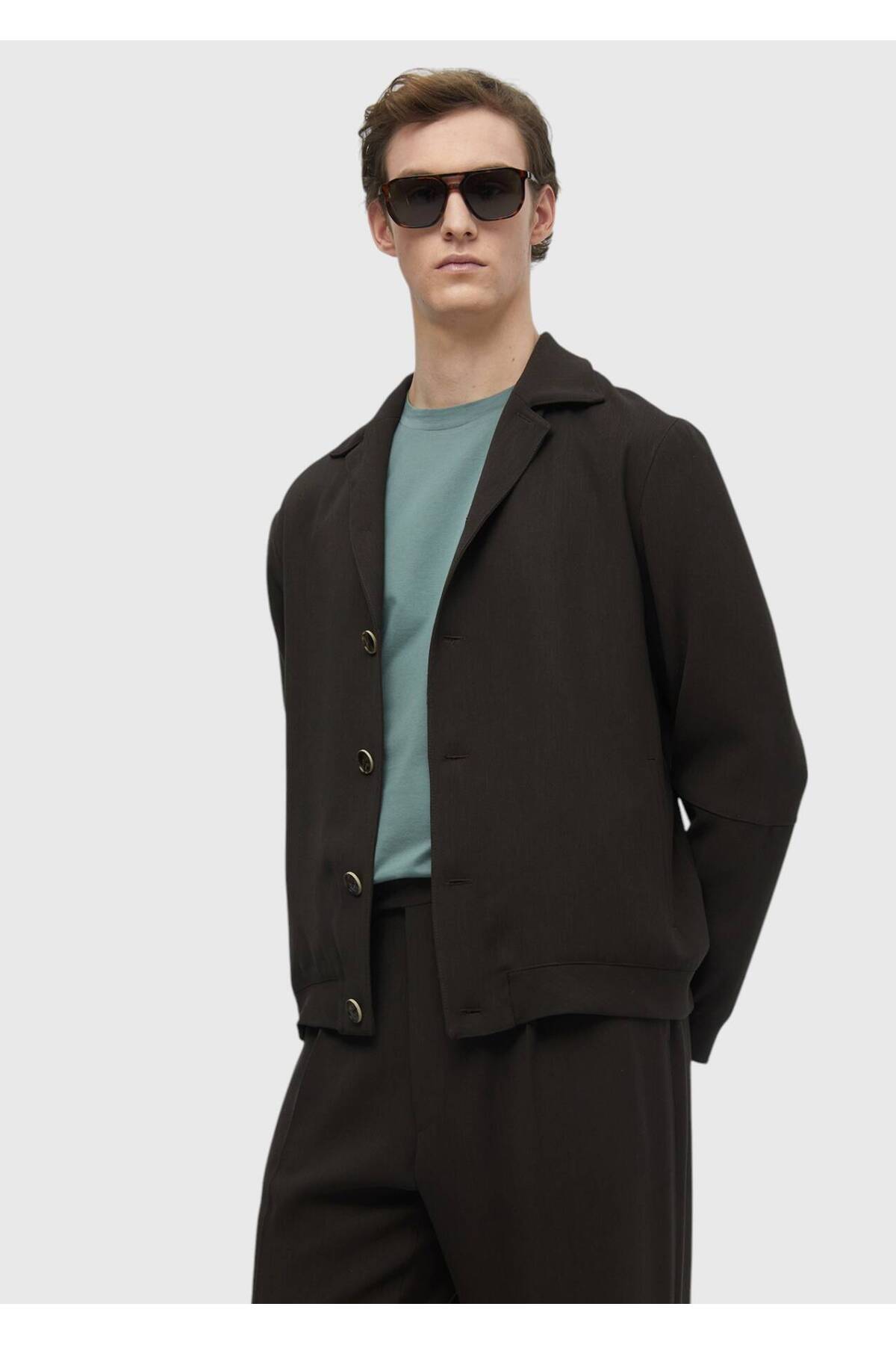 Ramsey  Koyu Kahve Düz Comfort Fit Yün Karışımlı Takım Elbise