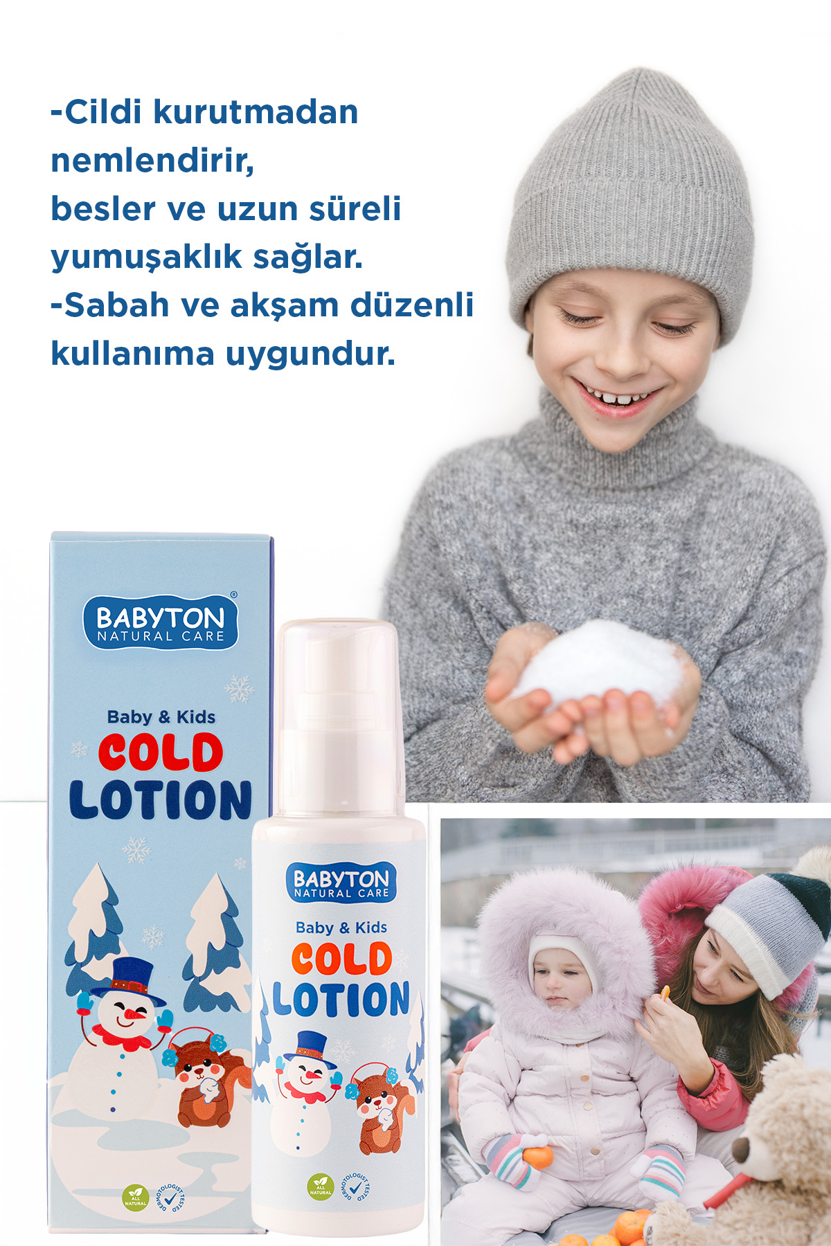 BABYTON Cold Lotion Krem Nemlendirici ve Besleyici -Soğuk Hava Yıpratıcı Etki Karşıtı 100 ml fotoğrafı 4 (önizleme)
