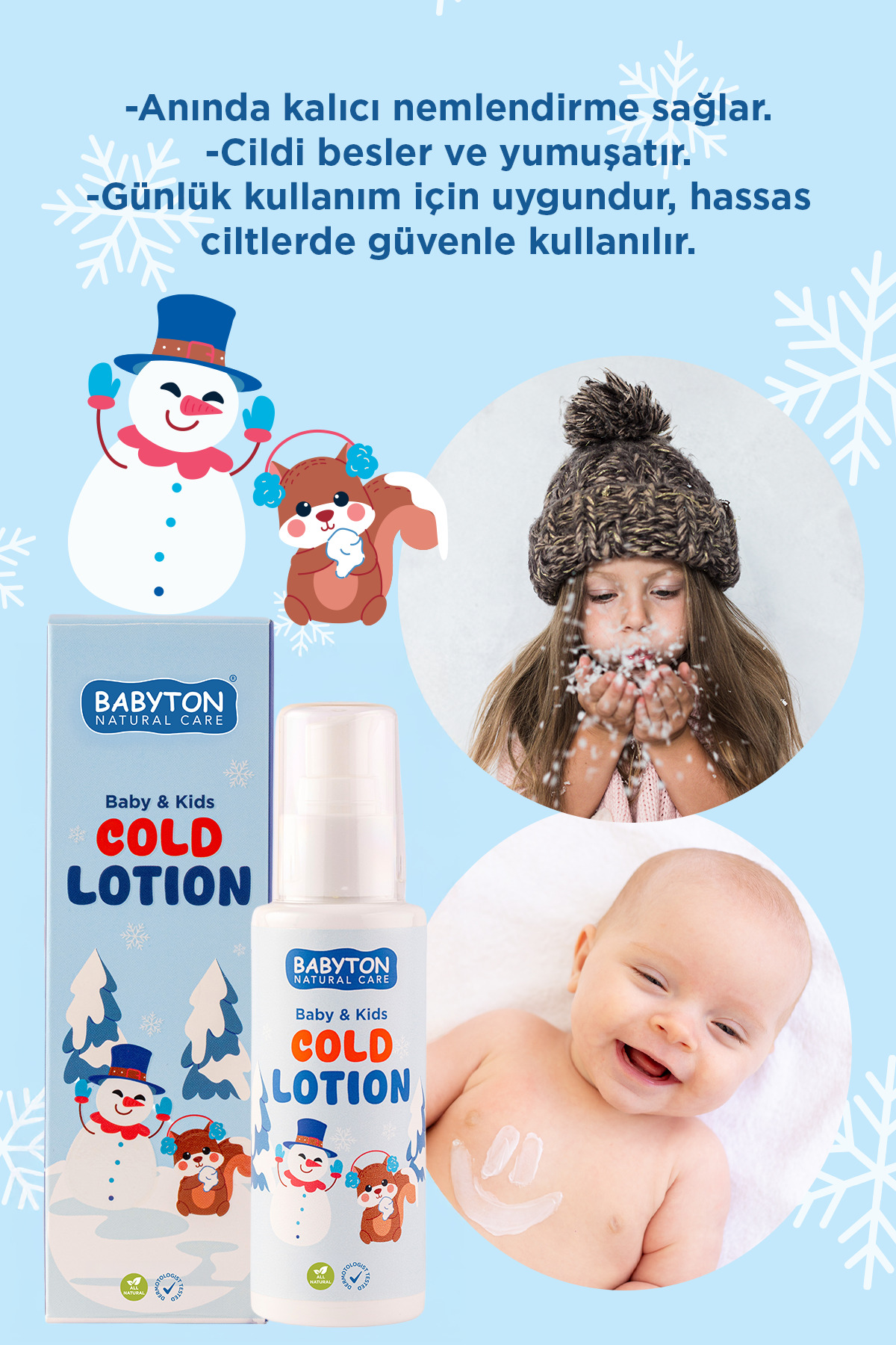BABYTON Cold Lotion Krem Nemlendirici ve Besleyici -Soğuk Hava Yıpratıcı Etki Karşıtı 100 ml fotoğrafı 3 (önizleme)
