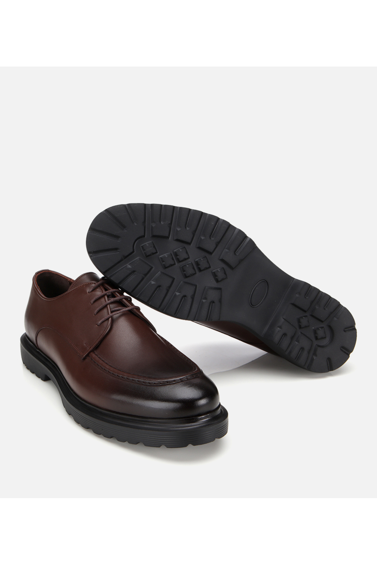 Hotiç  Erkek Deri Kahverengi Dikiş Detaylı Günlük Ayakkabı - Görsel 6