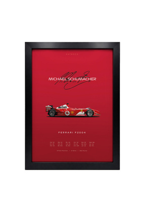 KAYNOCK Michael Schumacher Ferrari F2004 Poster Tablo F1 Formula 1 Dijital Ta...