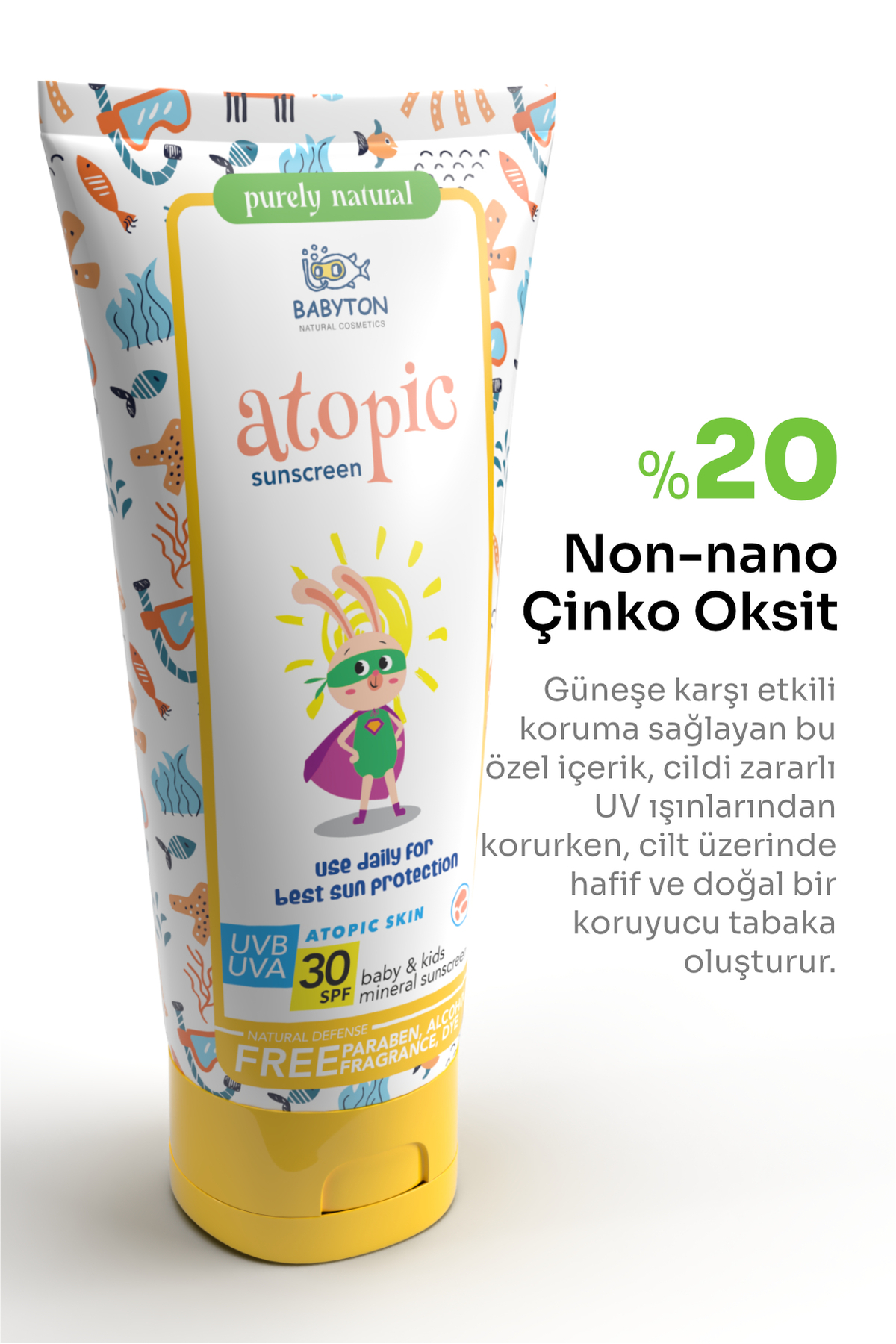 BABYTON Atopik Güneş Koruyucu Krem 100 ml fotoğrafı 2 (önizleme)