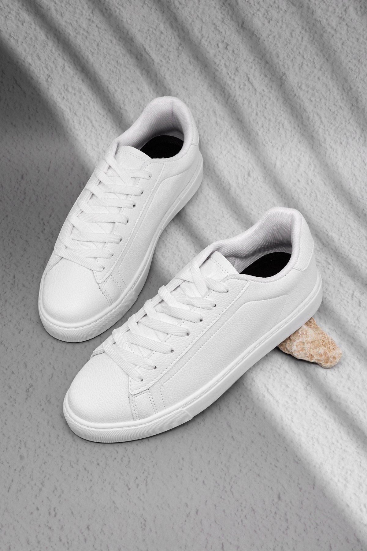 Tonny Black  Erkek Beyaz Poli Taban Bağcıklı Günlük Spor Ayakkabı