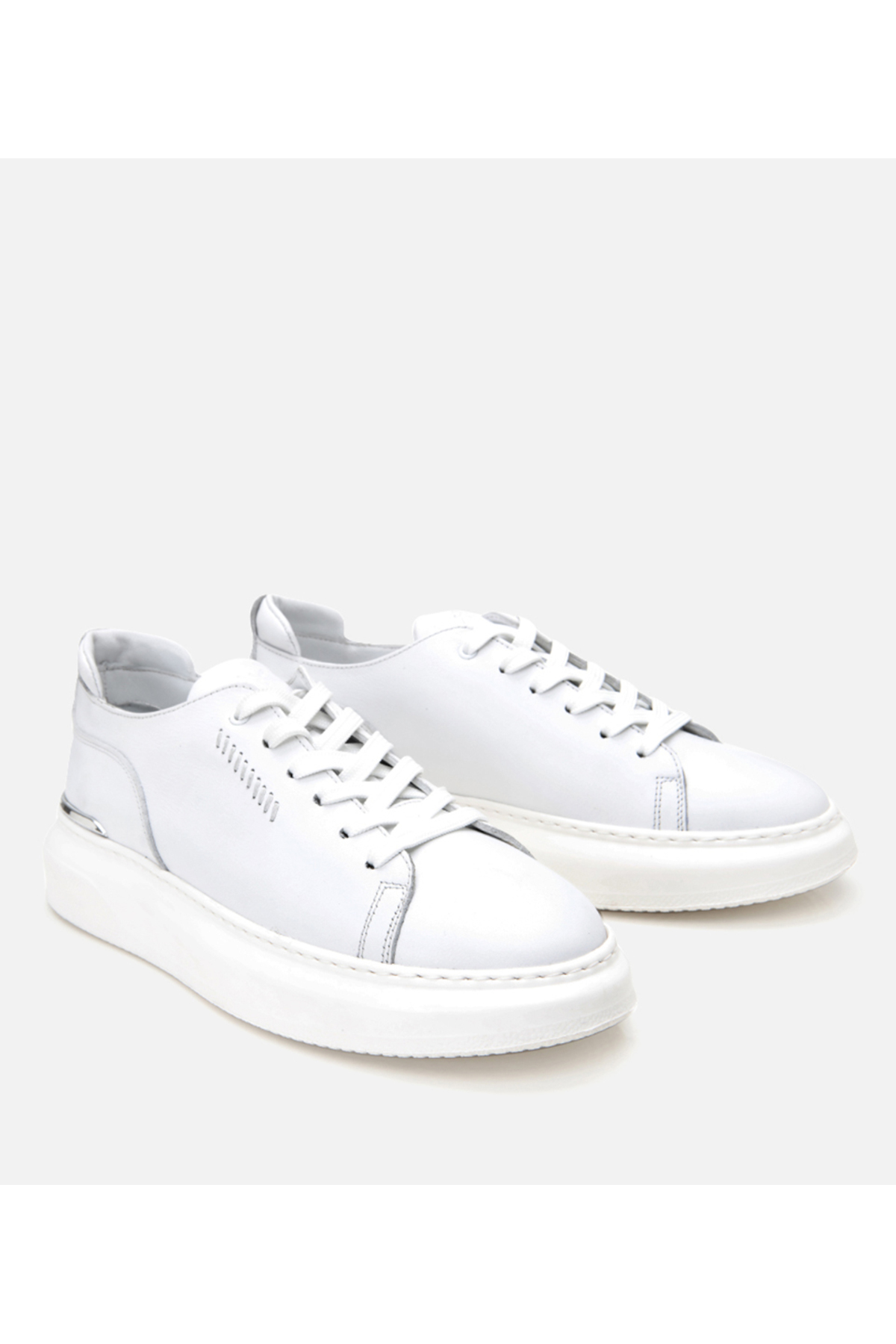 Hotiç  Hakiki Deri Beyaz Erkek Günlük Ayakkabı - Görsel 2