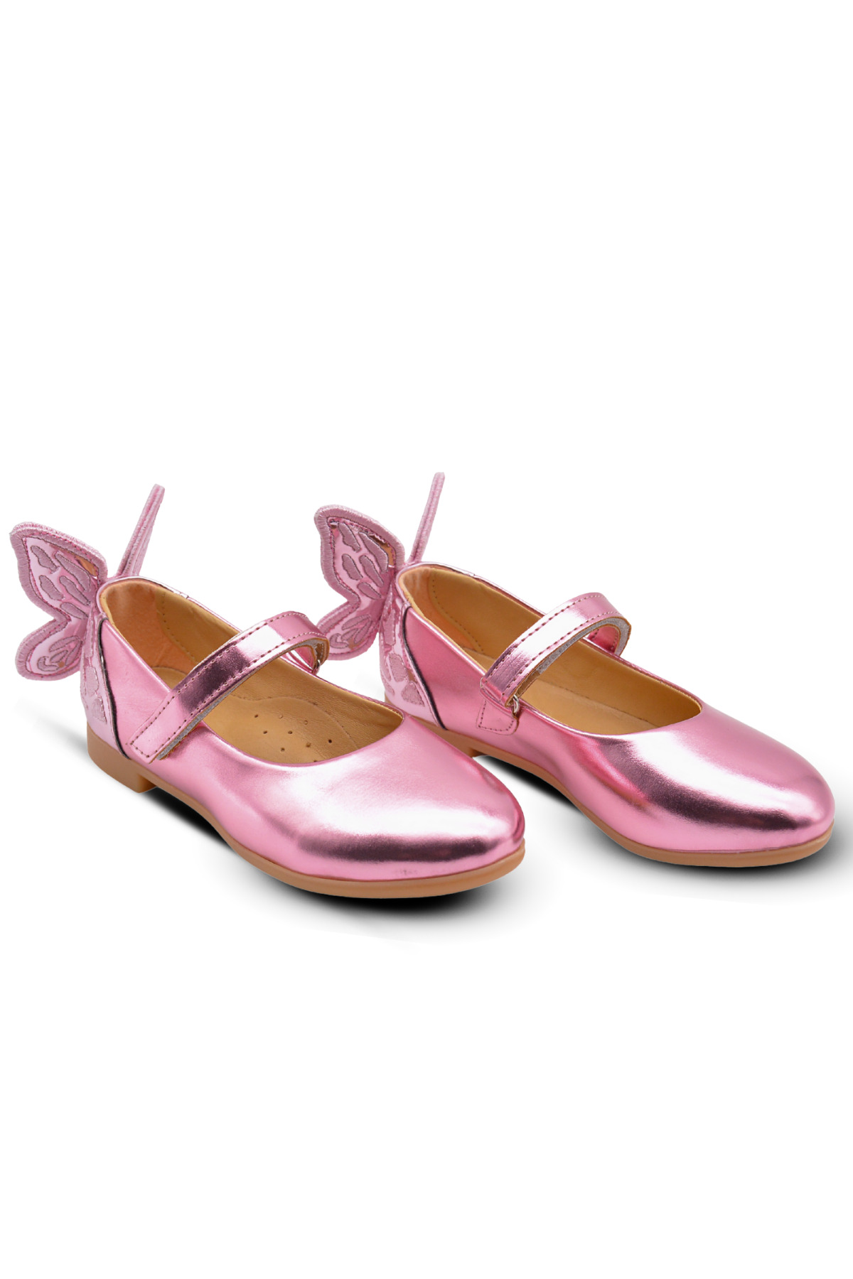 kids A more Mariposa Kelebek Figürü Detaylı Kız Çocuk Babet Ayakkabı Pembe fotoğrafı 6 (önizleme)